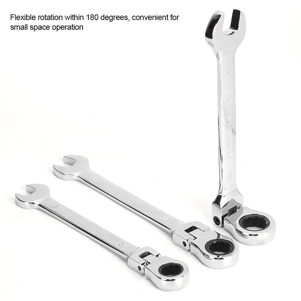 6-teiliges Set Mit Flexiblem, Multifunktionalem Ratschen- Und Konusschlüssel (8-17 Mm) – Reparaturwerkzeug
