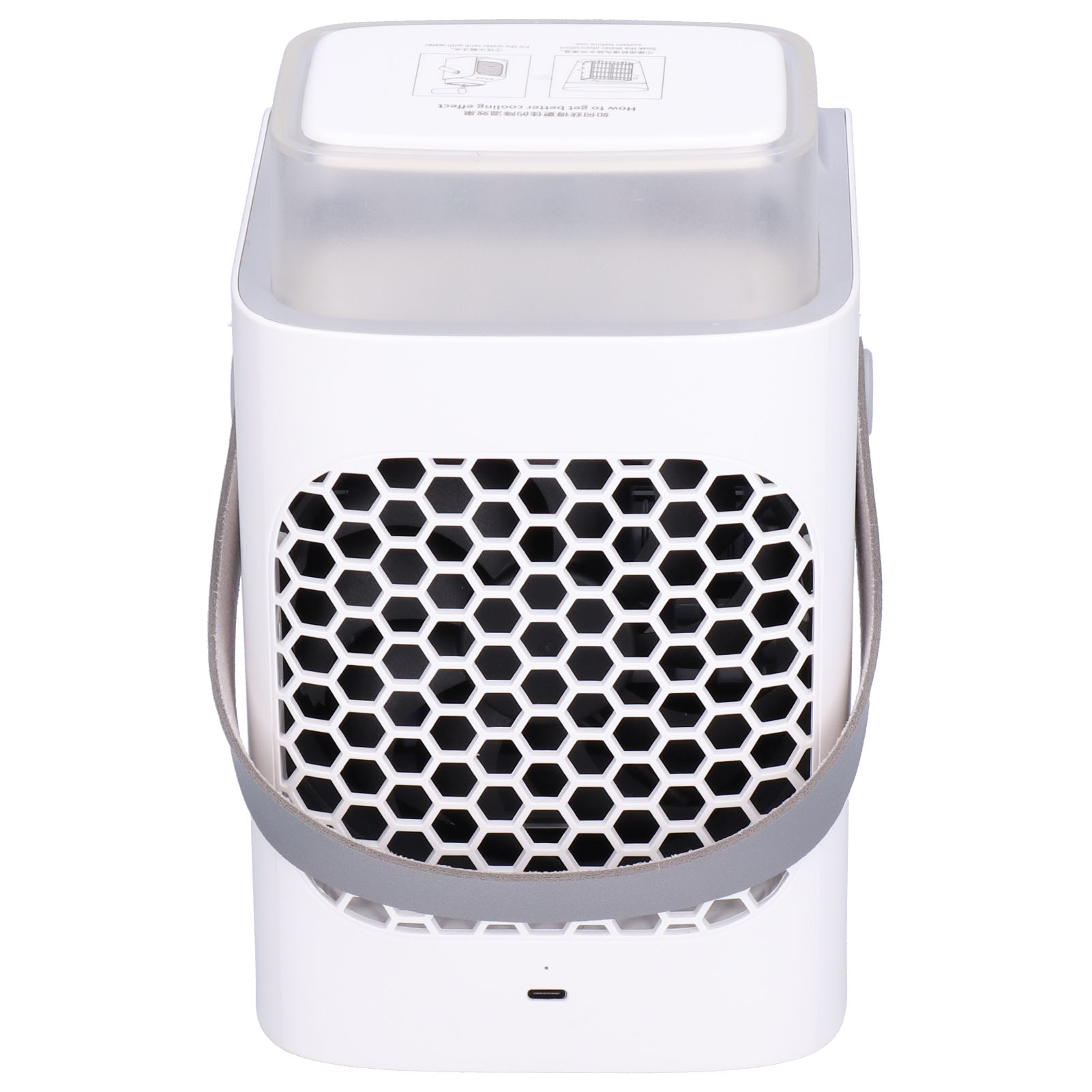 350-ml-luftkühler Mit Usb-ladefunktion, 90°-schüttelkopf, Sprühfunktion, Nachtlicht Und Tragbarem Ventilator