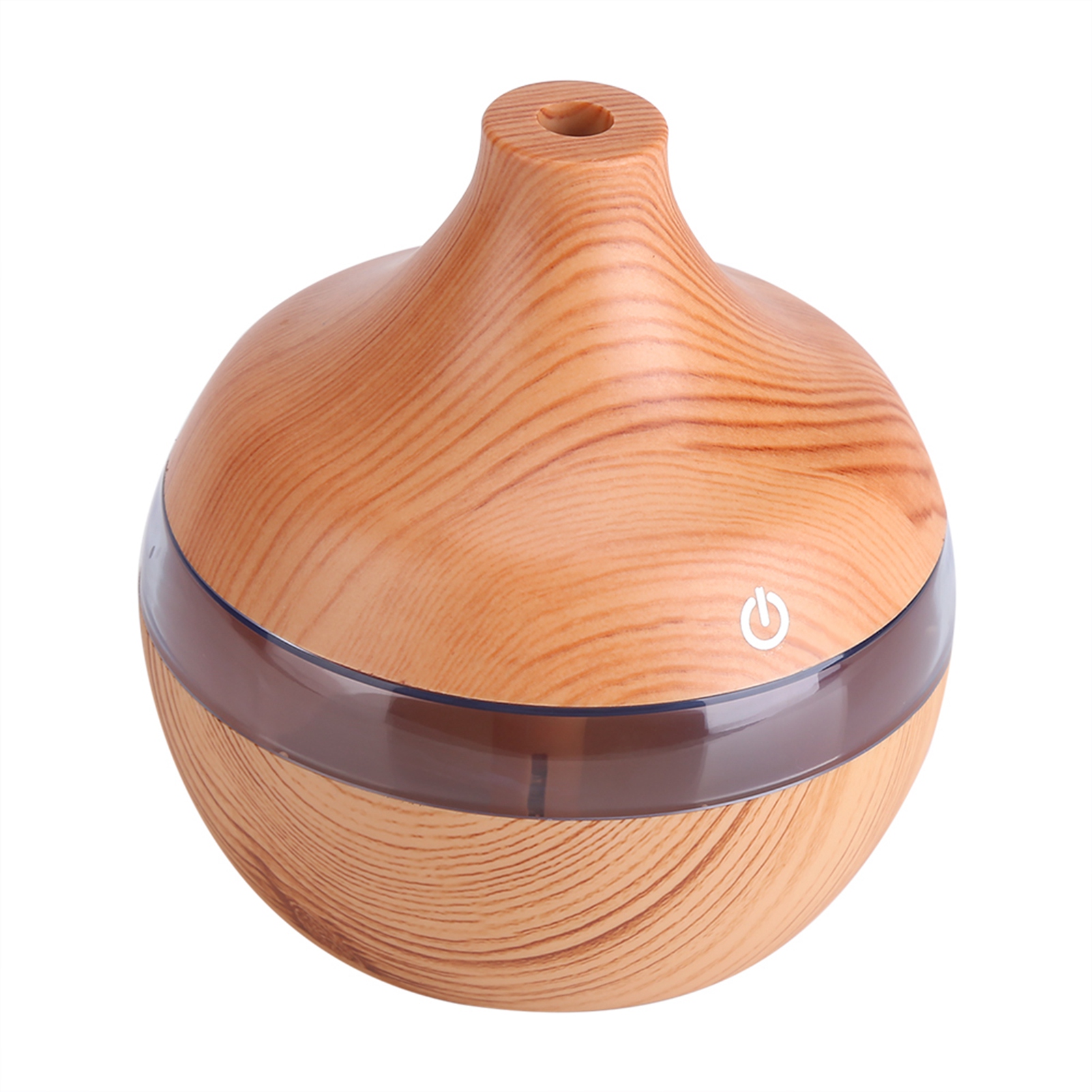 Usb-led-touch-luftbefeuchter Mit Holzmaserung, Luftreiniger Und Öldiffusor (300 Ml)