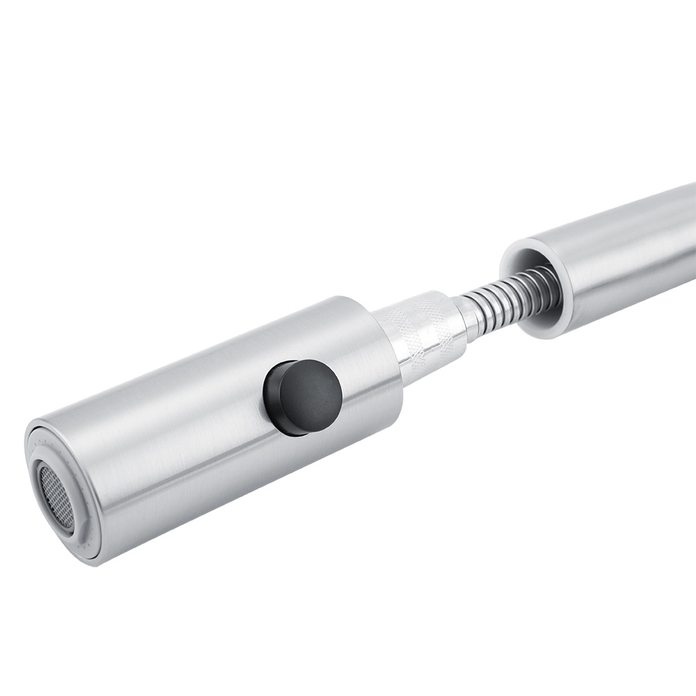 Küchenarmatur Aus Gebürstetem Nickel Mit Einem Griff Und Ausziehbrause (eu G3/8")