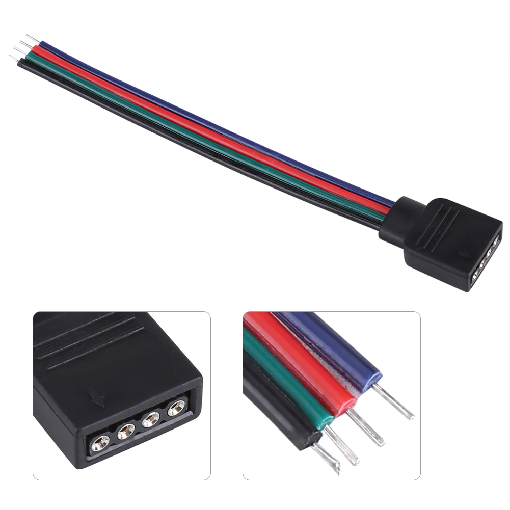 20 Stück 4-polige Kabelverbinder Für 5050/3528/3014 Rgb-led-streifen, 10 Cm Länge, Weiblich