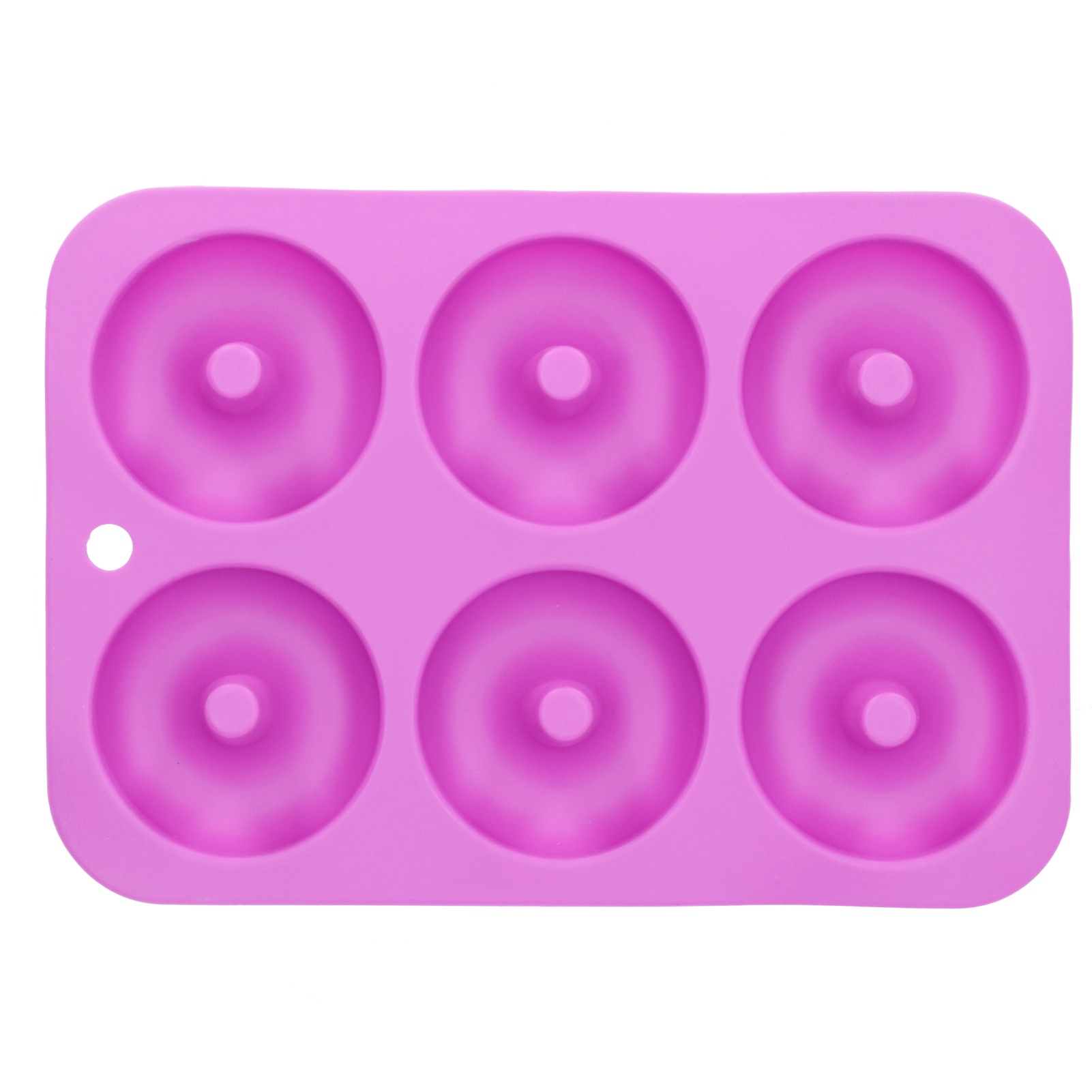 Silikon-donutform Mit 6 Mulden, Antihaftbeschichtet, Runde Schokoladenkuchenform, Backform Für Küche Und Backofen (dunkelviolett)