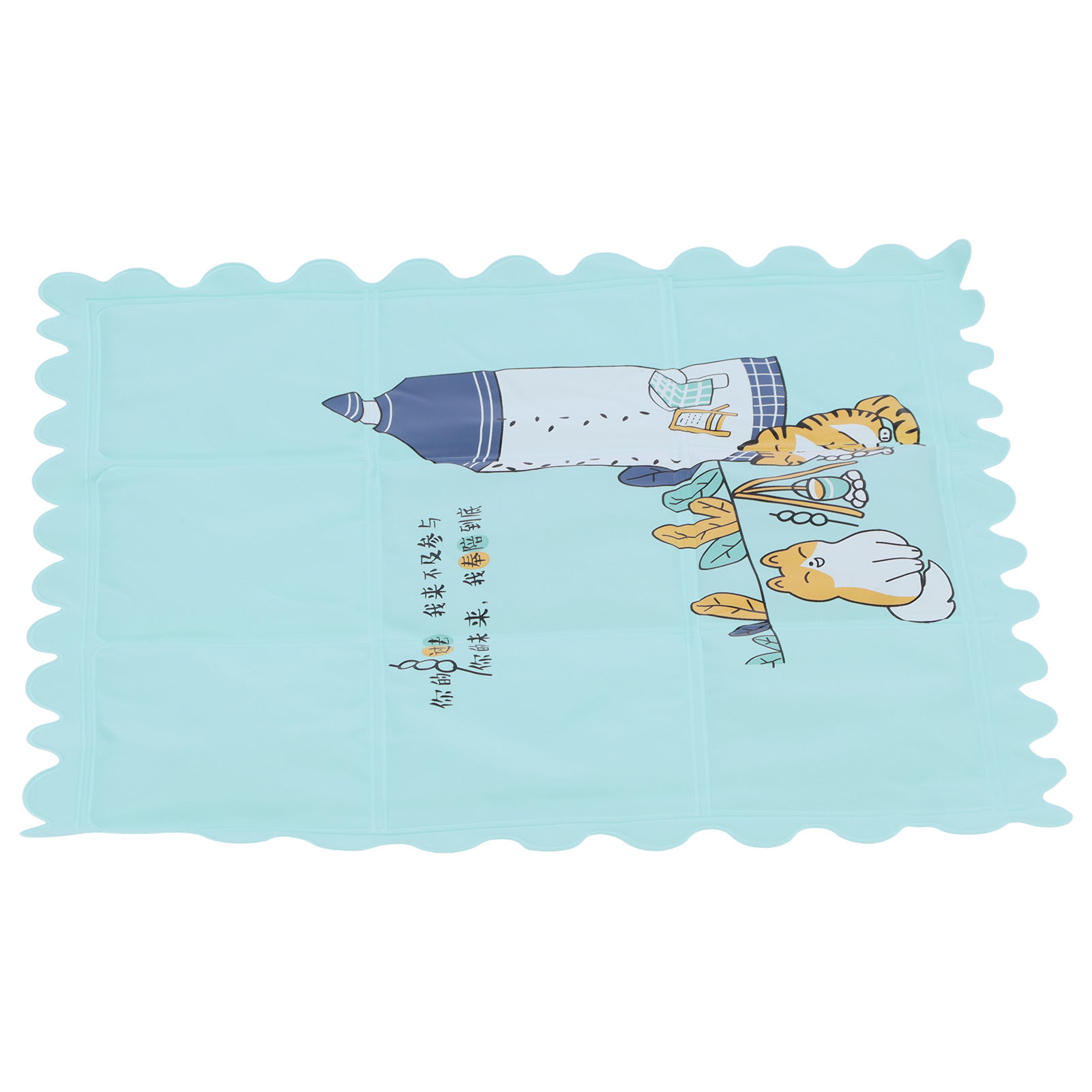 Kühlmatte, Sauber Und Hygienisch, Atmungsaktiv, Mit Cartoon-motiv, Ideal Für Sommer, Zuhause Oder Studentenwohnheim (grün)