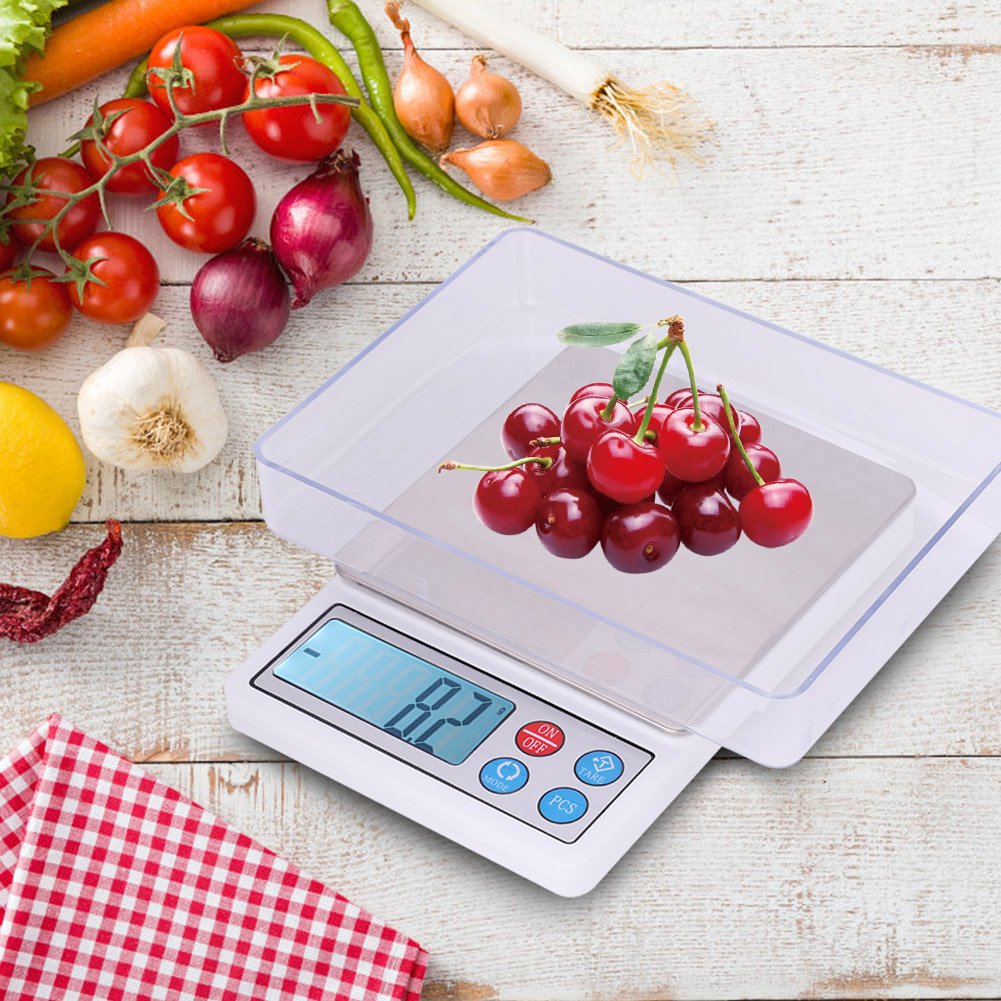 Hochpräzise Digitale Elektronische Küchenwaage Mit Lcd-anzeige Zum Wiegen Von Lebensmitteln Und Obst (3000 G/0,1 G)
