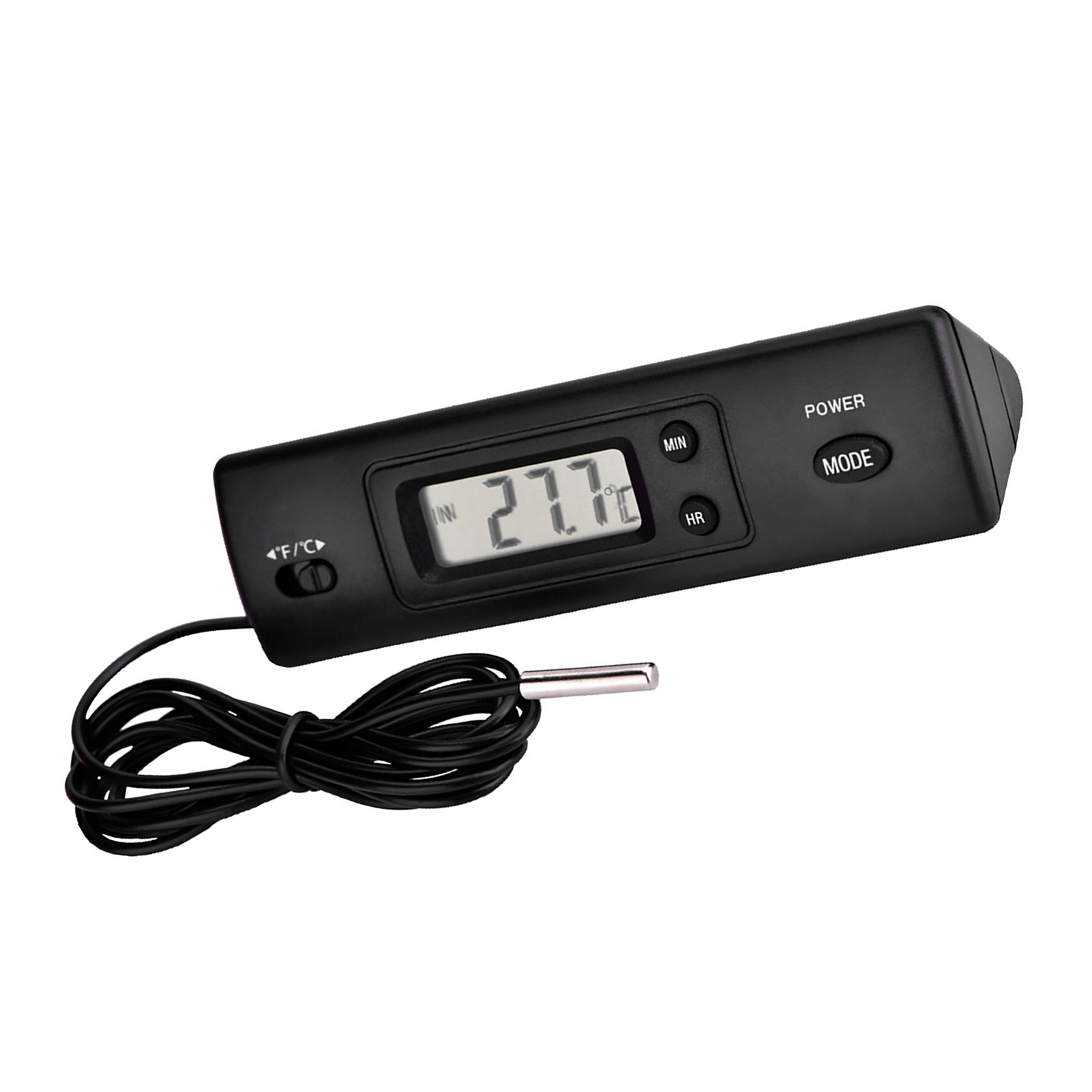 Elektronisches Digitales Lcd-temperaturmessgerät Mit Thermometersonde Und Kabel Für Kühlschrank