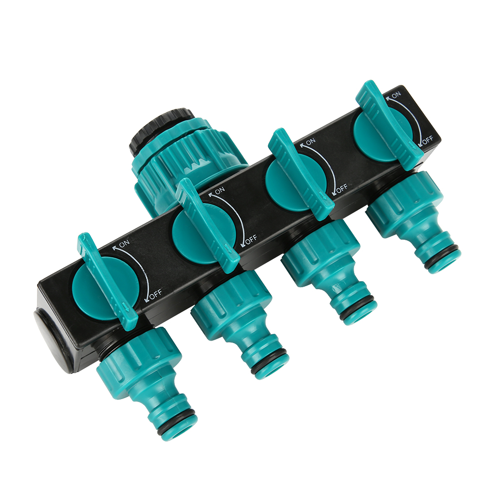 4-wege-gartenbewässerungsschlauchverteiler-adapter Mit Absperrventil