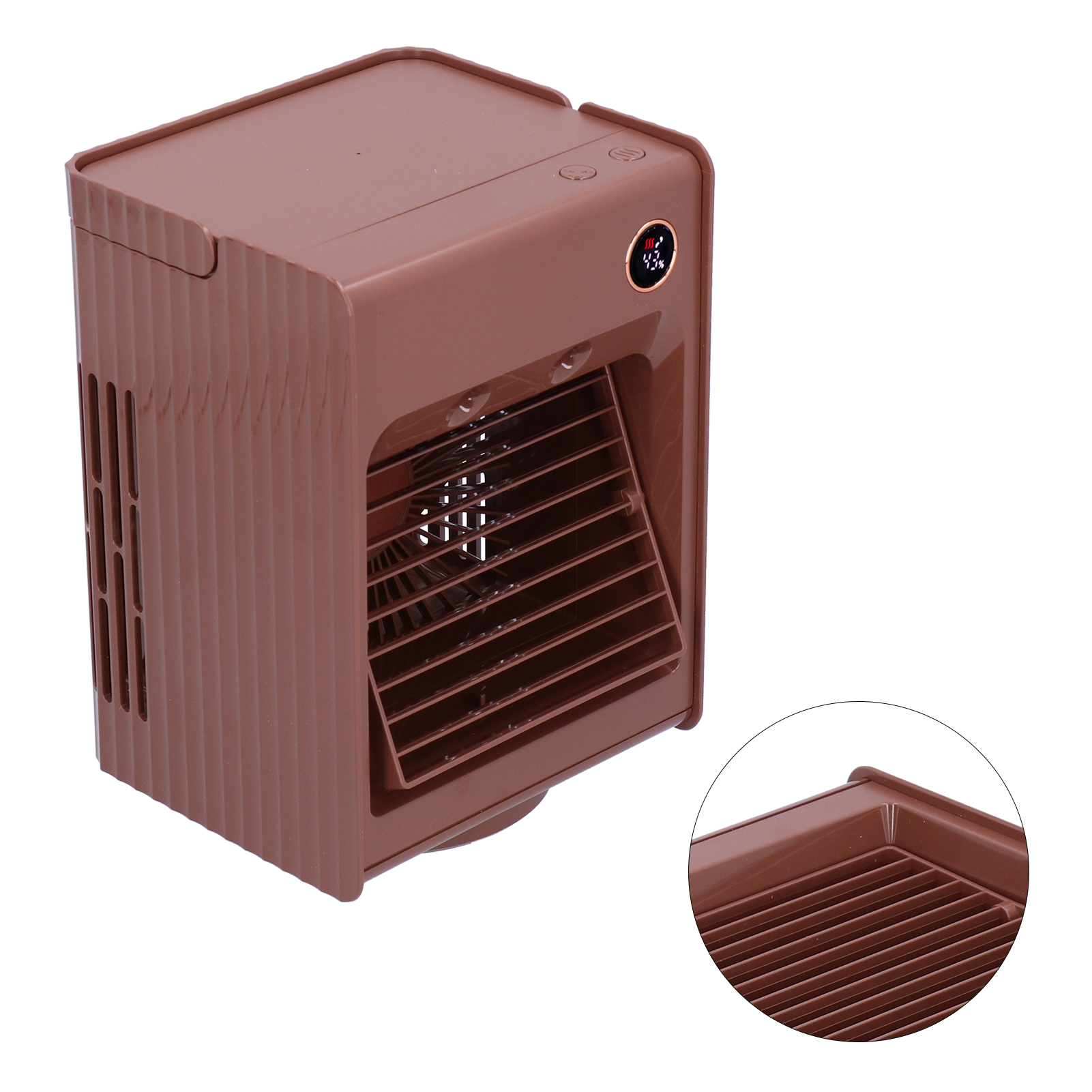 2-in-1-oszillations-luftbefeuchter-ventilator Mit Licht, Usb-ladefunktion, Tisch-luftkühler Für Zuhause Und Kaffee