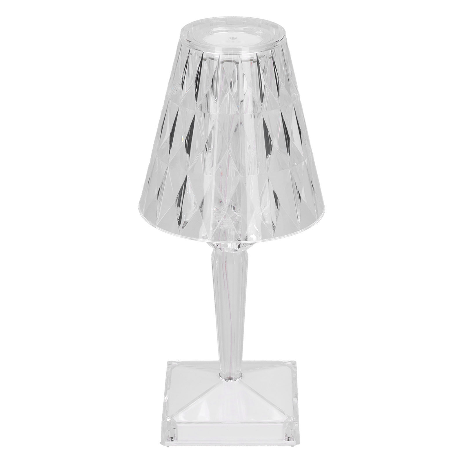 Led-kristall-tischleuchte, Usb-ladefunktion, Transparentes Prisma, Dimmbar, Warmweiß, Für Die Raumdekoration