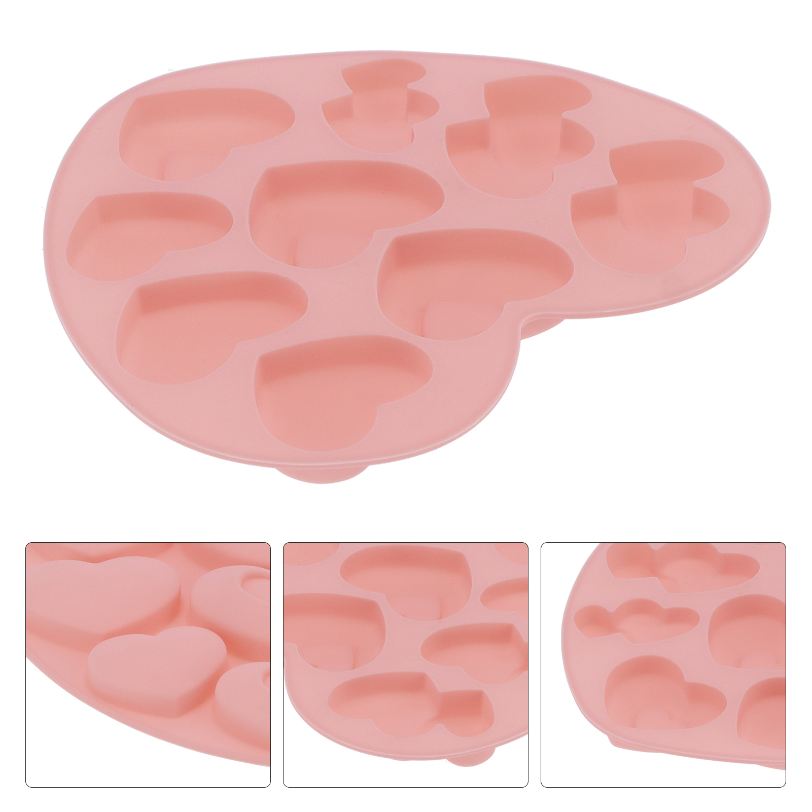 Silikon-herzform Mit 9 Fächern Für Mousse-kuchen, Backwerkzeug Für Die Heimische Küche