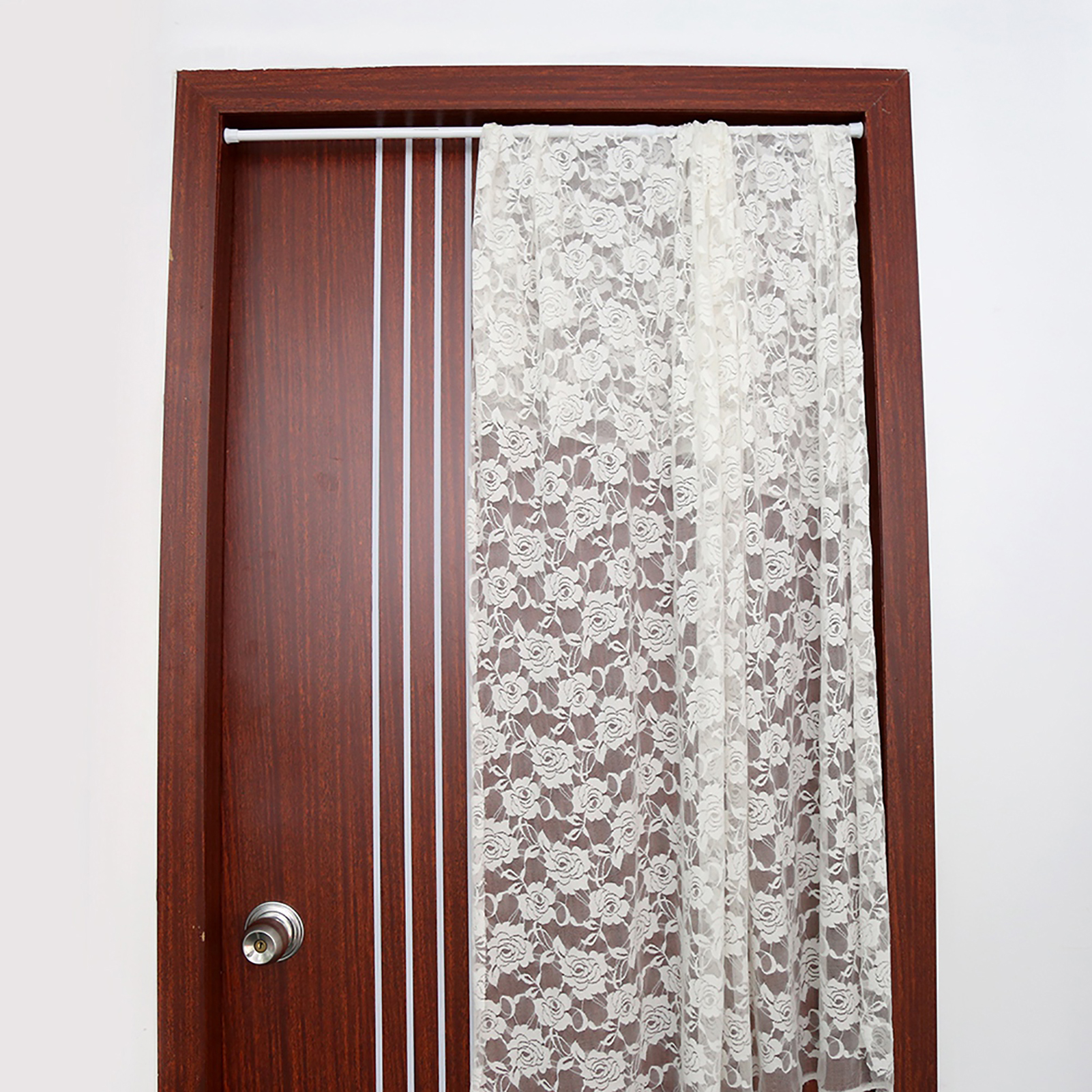 Ausziehbare, Teleskopierbare Dusch- Und Badezimmer-fenstergardinenstange Mit Federmechanismus, 55–90 Cm