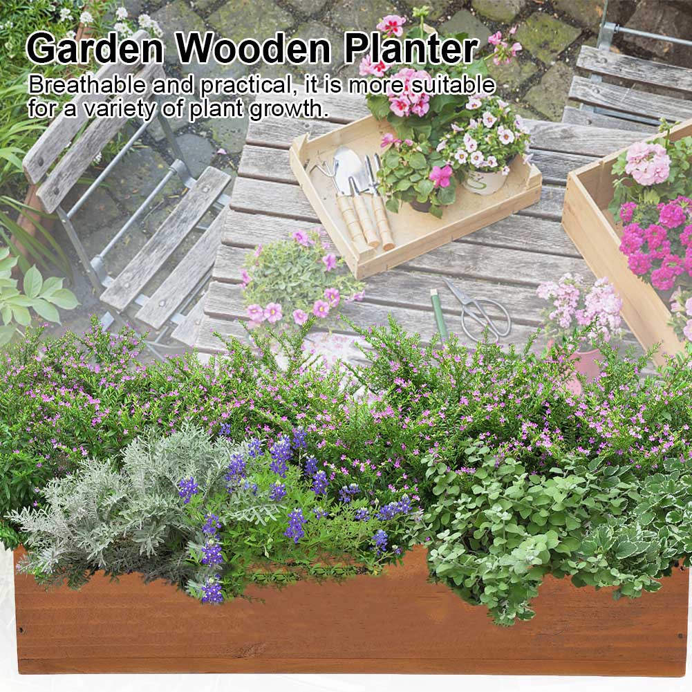 Retro-natur-hohl-gartenblumen-pflanztopf Aus Holz