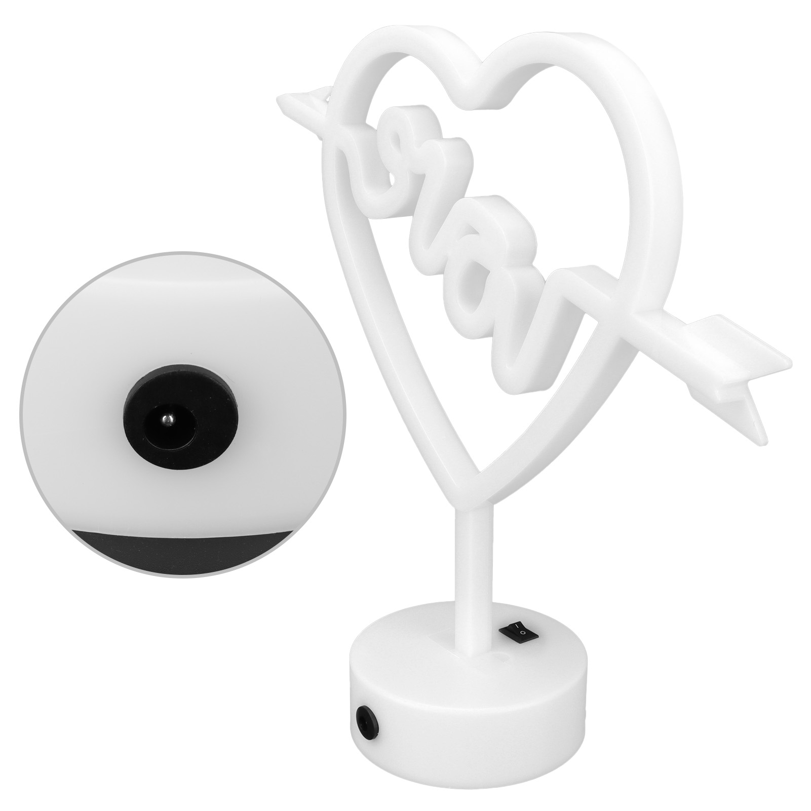 Herzförmiges Neon-nachtlicht Für Hochzeiten, Partys, Kinderzimmer Und Wohnzimmer, Usb-/batteriebetrieben