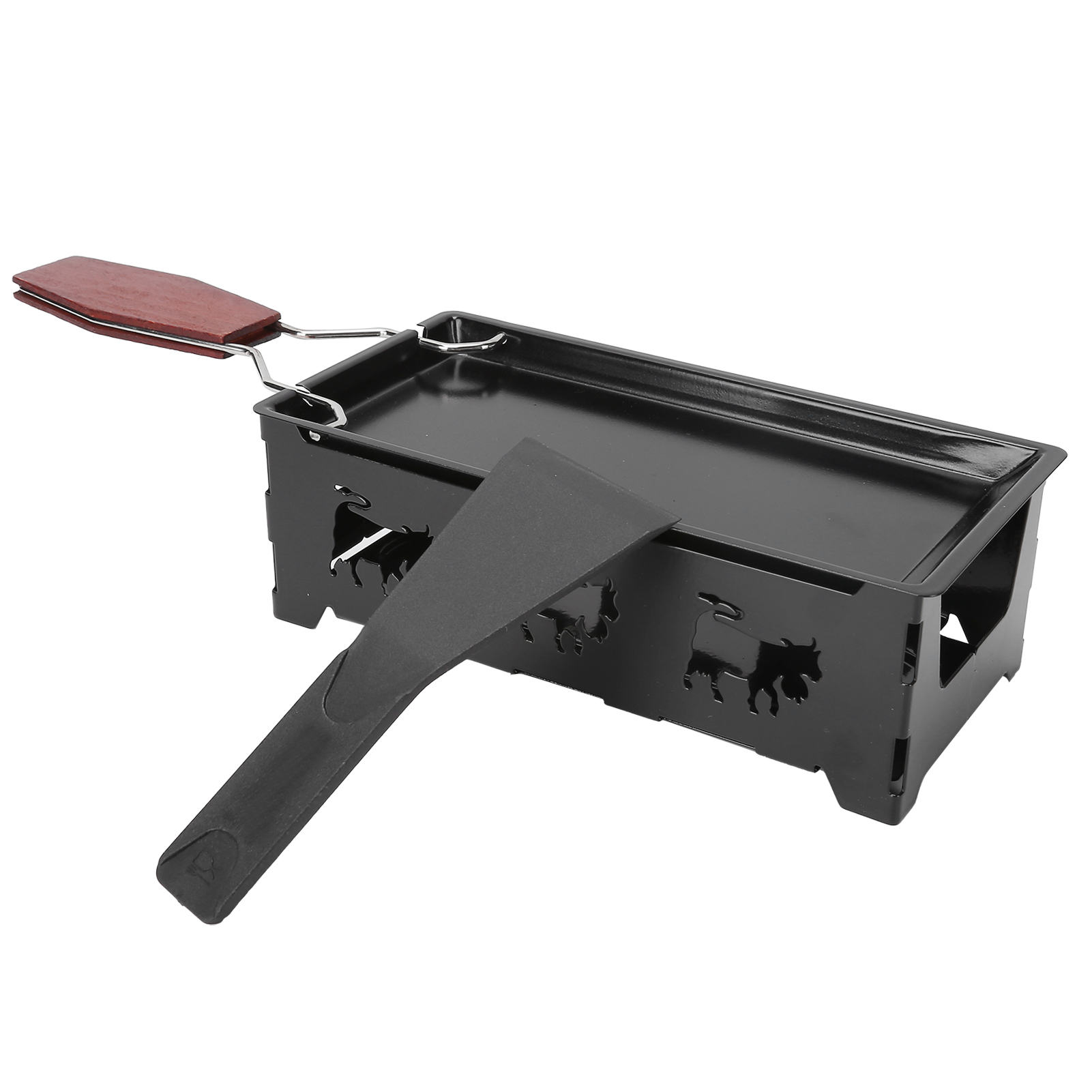 Mini-grillpfanne, Antihaftbeschichtet, Mit Holzgriff, Ideal Für Die Heimische Küche Und Zum Grillen