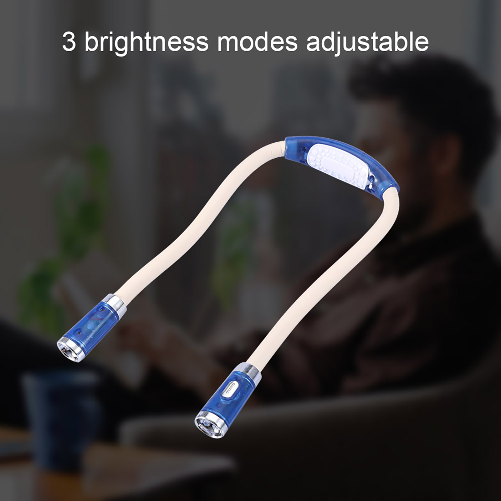 Flexible, Verstellbare Led-hängelampe Zum Umarmen, Freihändig Nutzbar, Zum Lesen Im Dunkeln (blau)