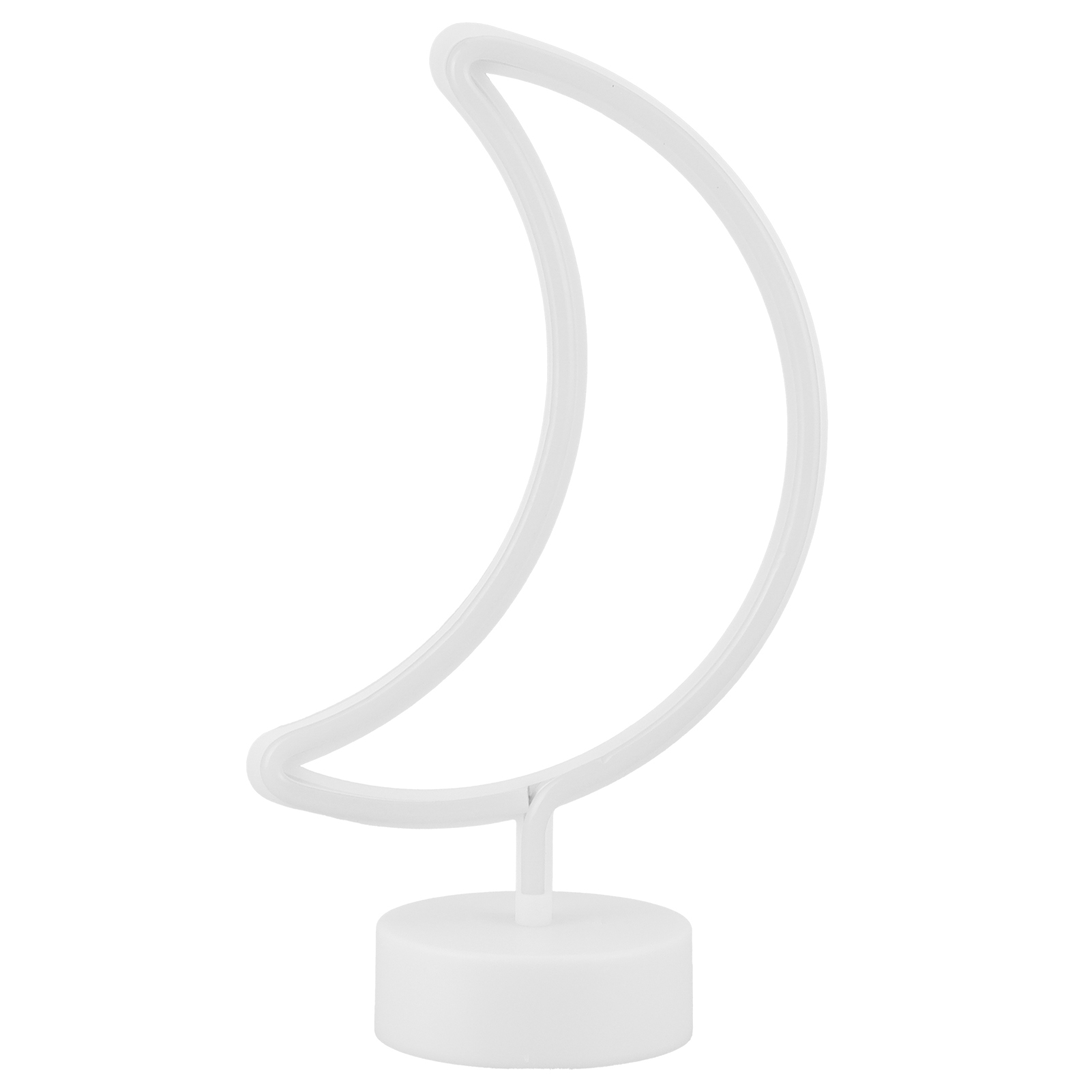 Mondförmiges Neon-leuchtschild Mit Sockel Für Schlafzimmer, Party, Geburtstag – Usb-/batteriebetrieben