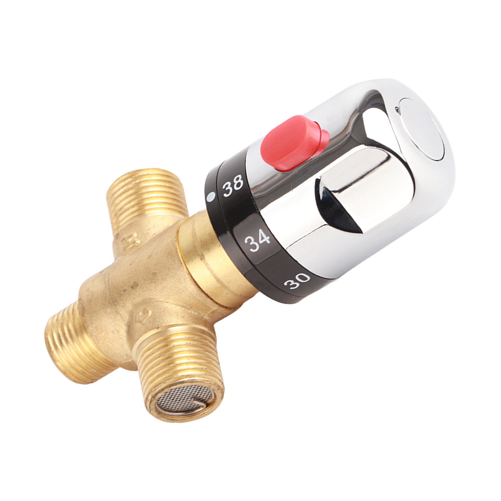 Thermostatisches Mischventil Aus Messing, Wassertemperaturregelung Für Rohre Und Waschbecken