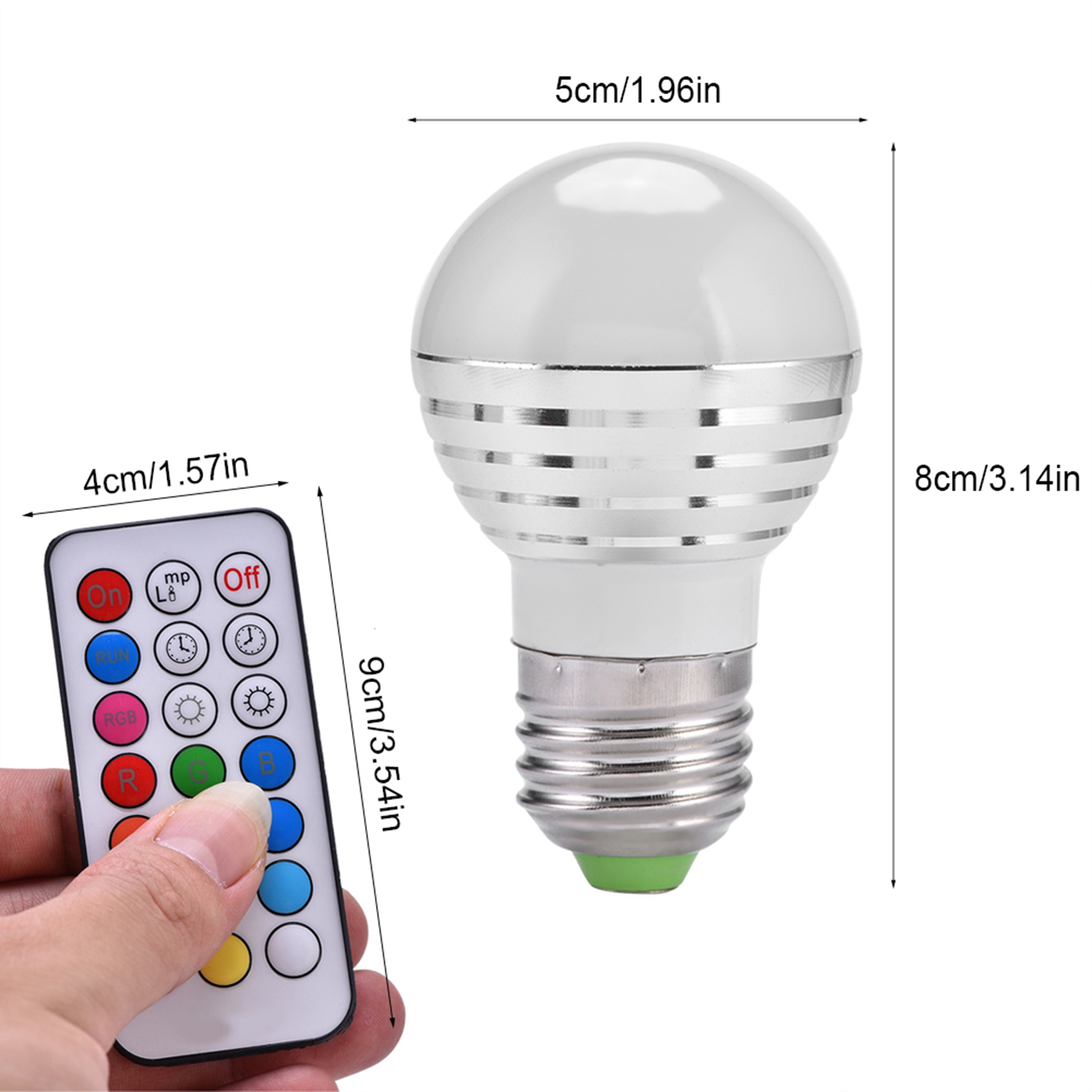 E27 3w Rgb Led Farbwechsel-kerzenlampe Mit Fernbedienung