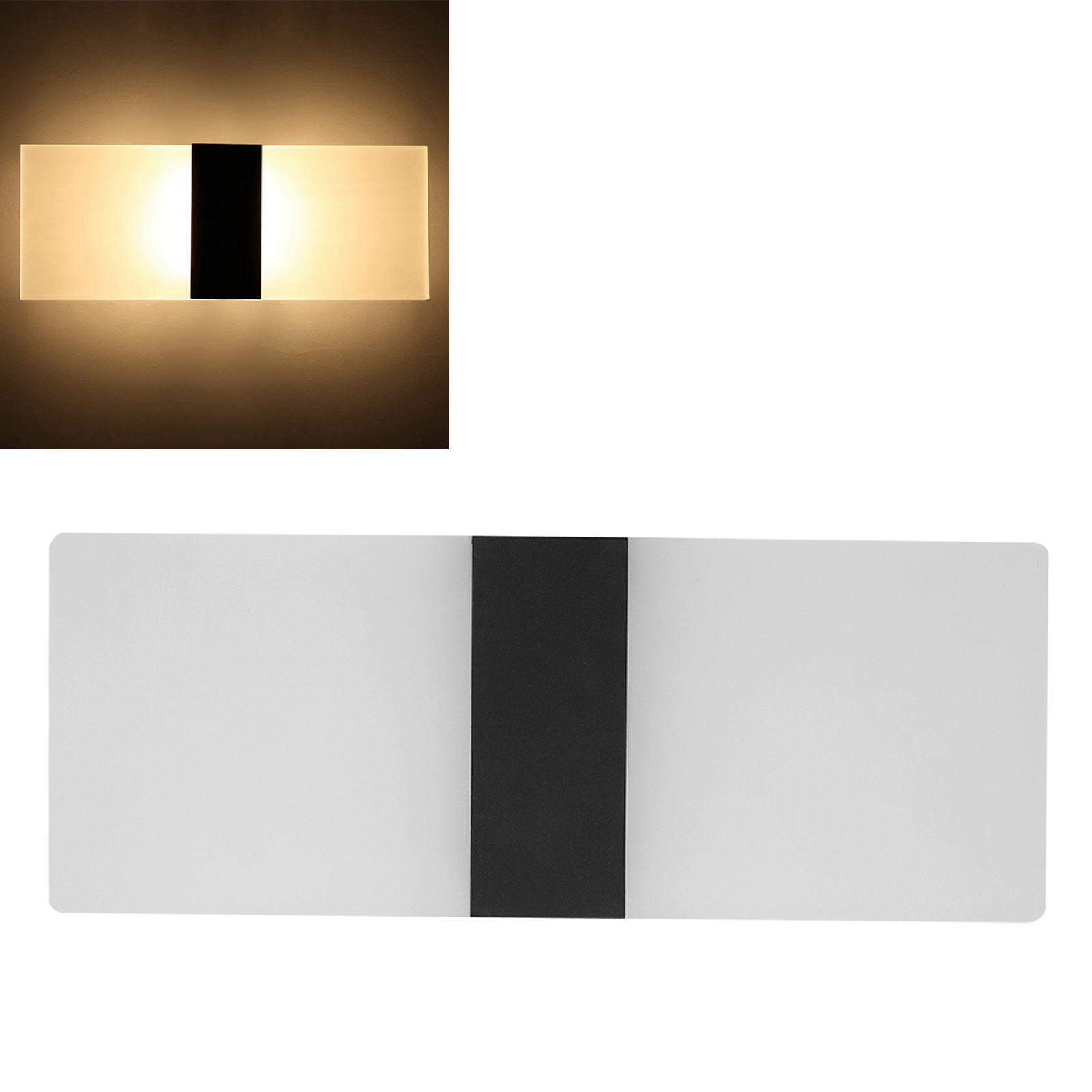 Led-acryl-wandleuchte Für Den Innenbereich, Bett-nachttischlampe (warmlicht & Schwarz L)