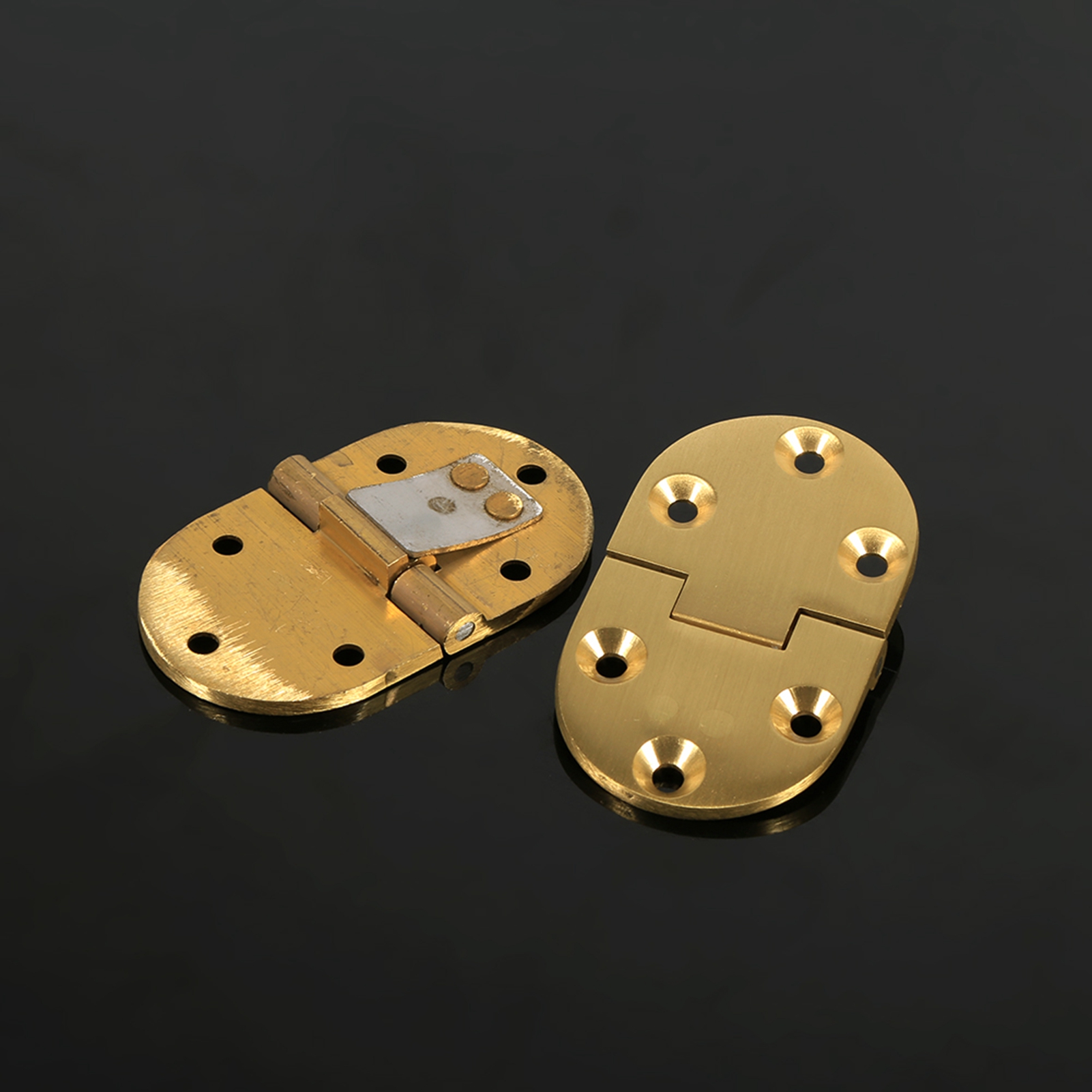 Stück Messing-scharniere Für Serviertabletts Mit Abgerundeter Kante, 2-1/2" X 1-1/2", Mit Schrauben, Klappe