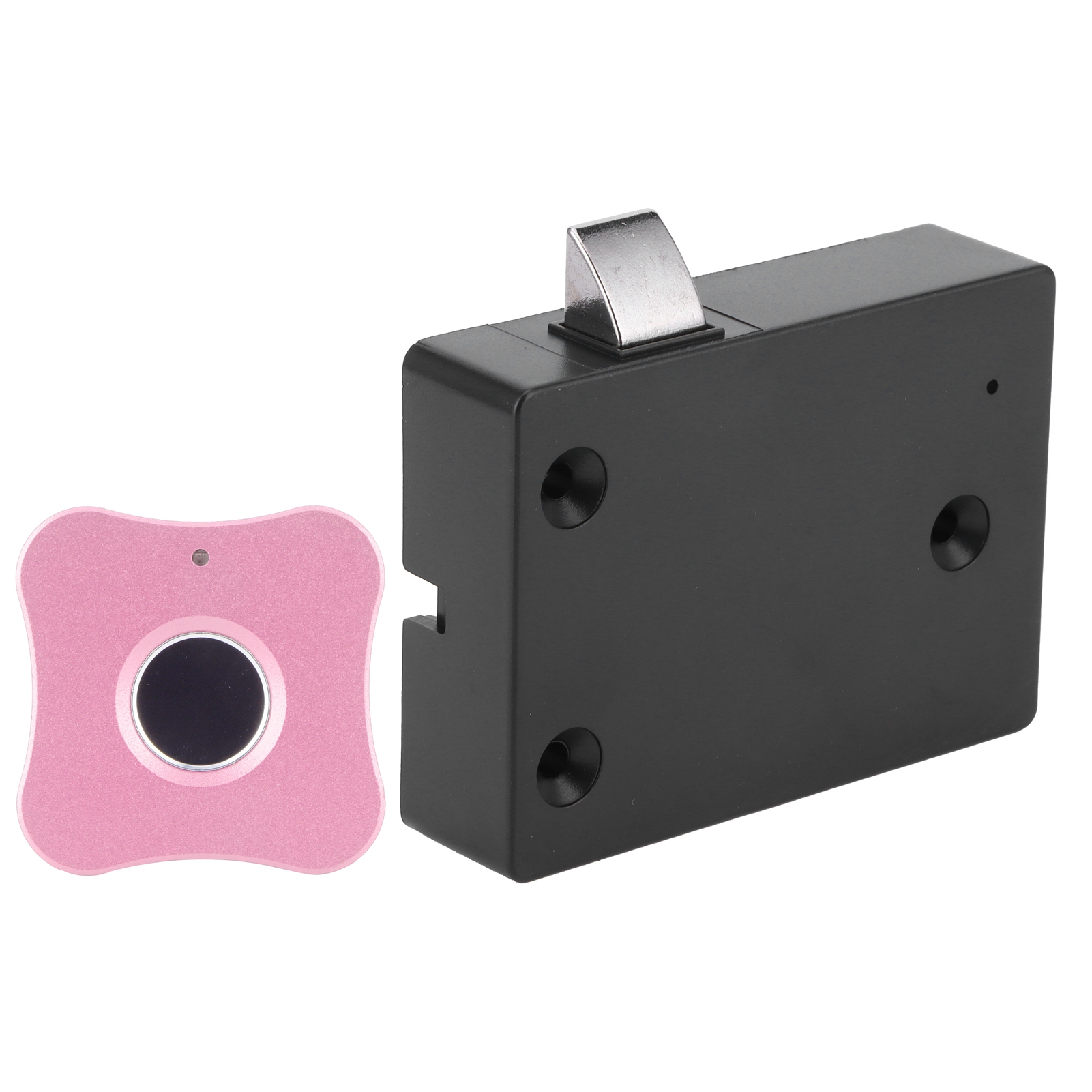 Smartes Elektrisches Fingerabdruckschloss Aus Aluminiumlegierung Für Schränke Und Schubladen, Blumenförmig, Rosa
