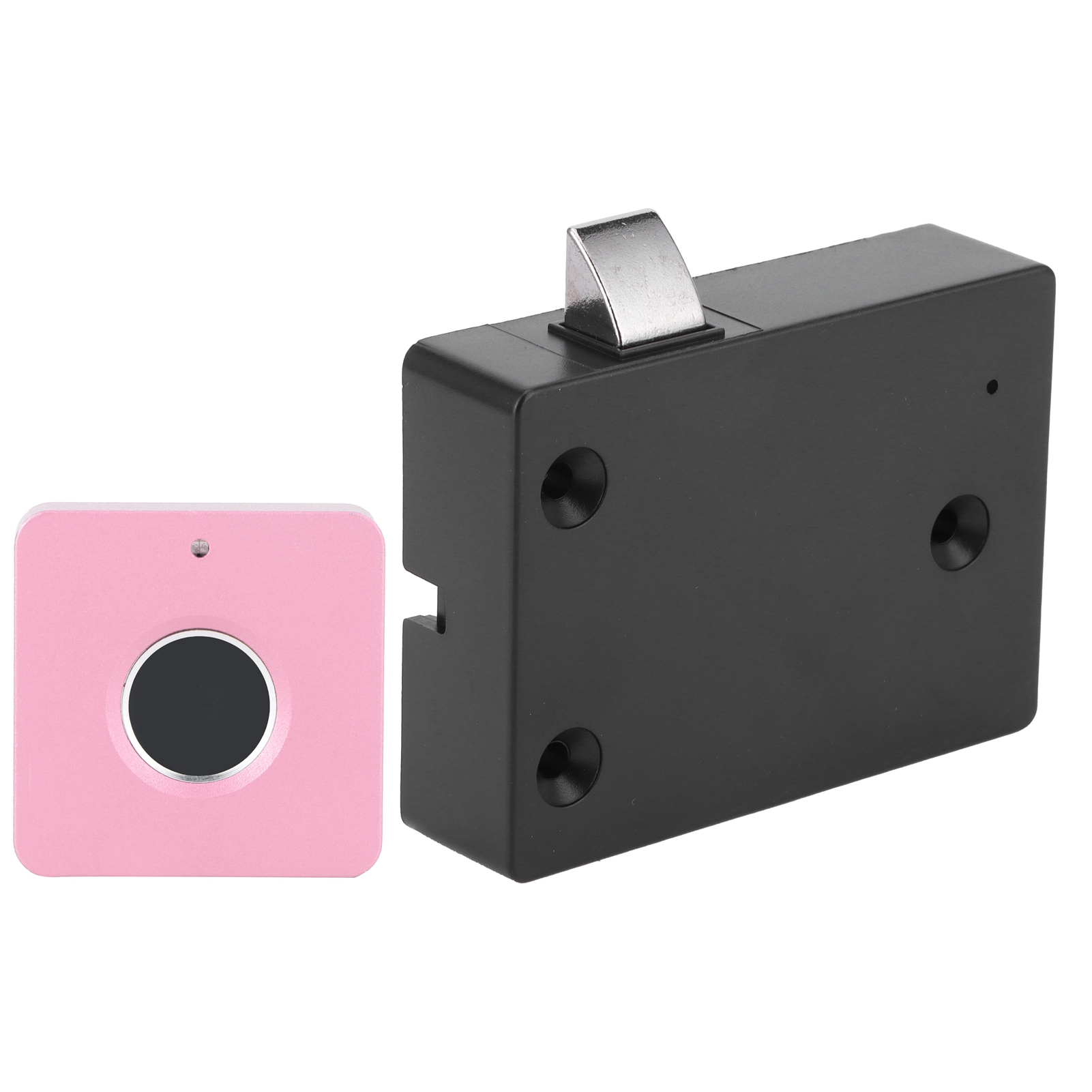 Smartes Elektrisches Fingerabdruckschloss Aus Aluminiumlegierung Für Schränke Und Schubladen, Quadratisch, Rosa