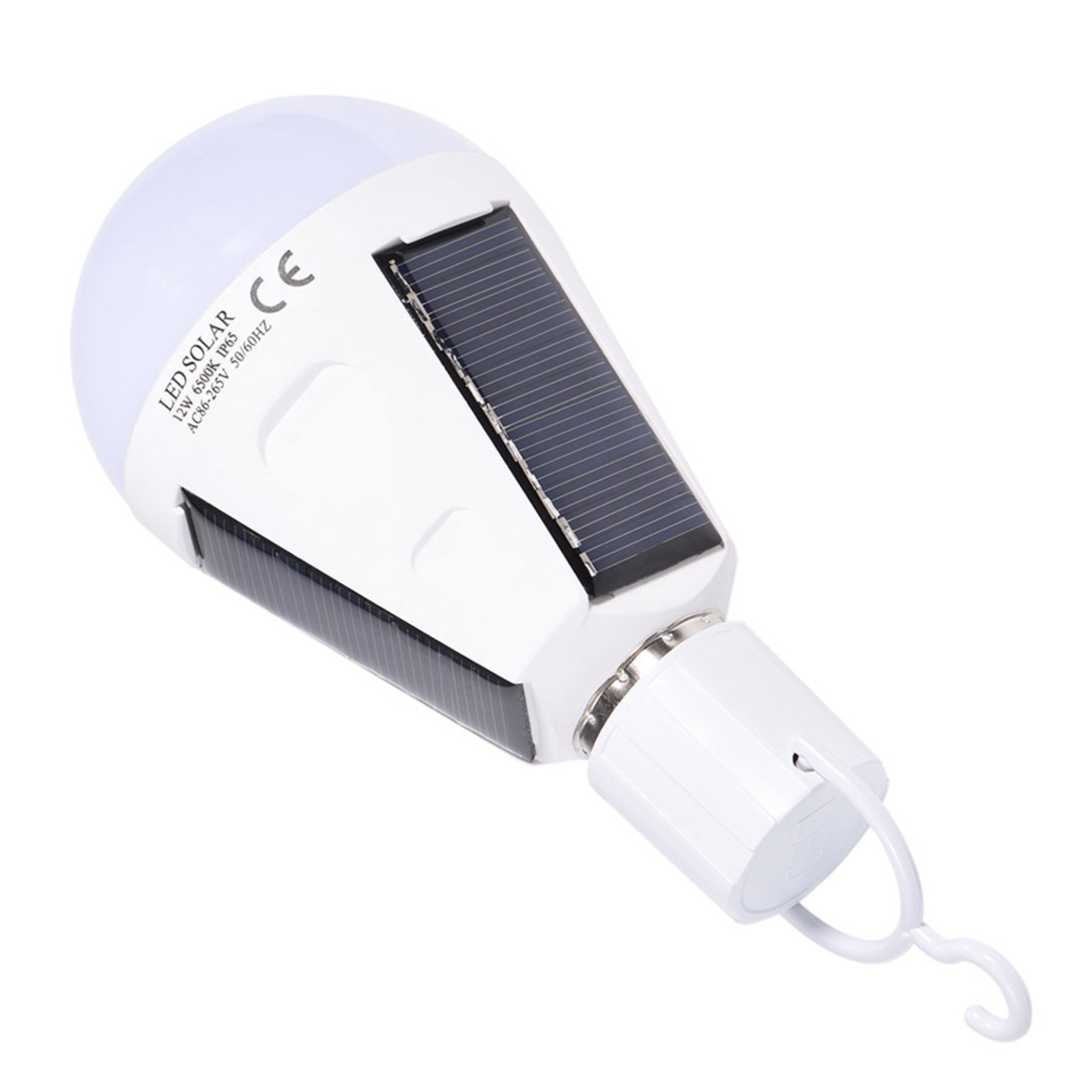 Tragbare, Wasserdichte Led-solarleuchte Mit Solarpanel, 12 W, Für Drinnen Und Draußen, Ideal Zum Wandern, Campen Und Für Notfälle