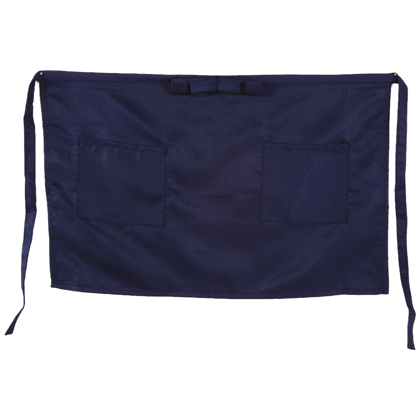 Kurze, Halbtaillierte Schürze Mit Schleife Und Tasche, Ideal Für Köche, Bistro-kellnerinnen, Cafés, Bars Und Pubs, Marineblau