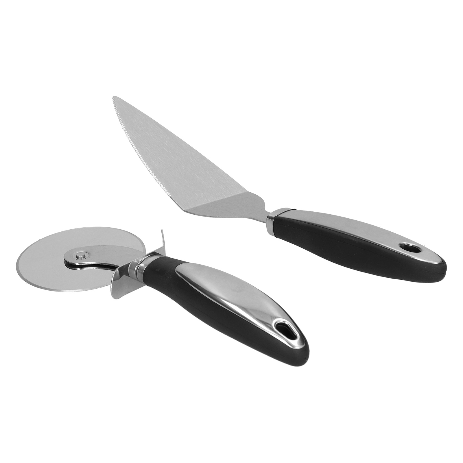 2-teiliges Pizzaschneider-set Aus Edelstahl Mit Rutschfestem Griff