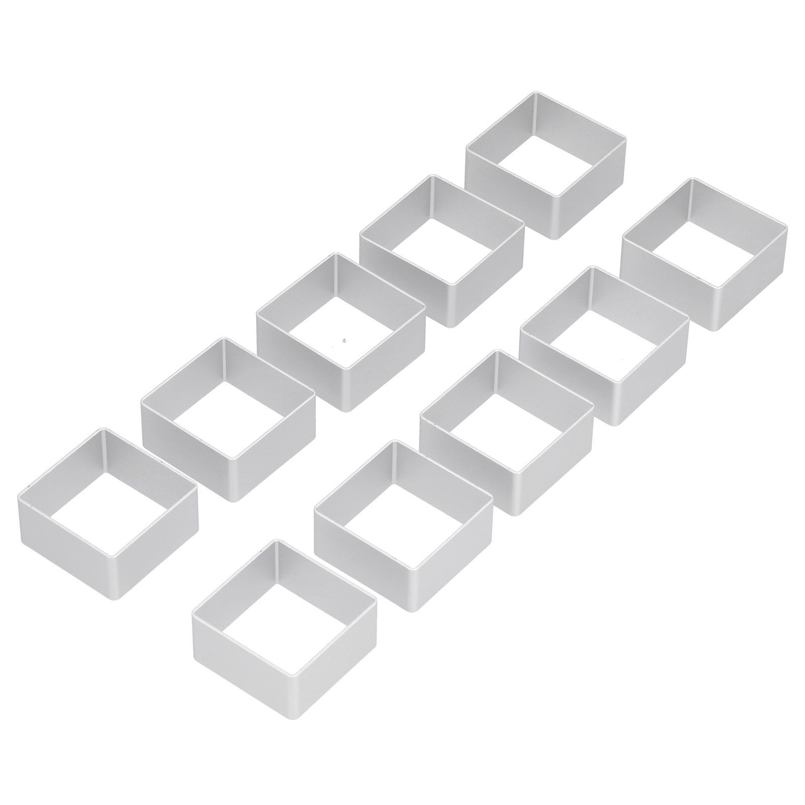 10-teiliges Set Mondkuchenformen Aus Edelstahl, Keksausstecher, Plätzchenausstecher, Diy-backform-set, Quadrate