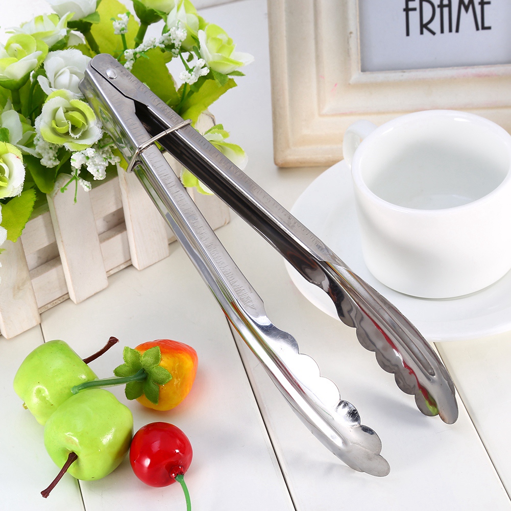 9-zoll-grillzange Aus Edelstahl Für Buffets, Brot, Steaks Und Als Küchenservierzange