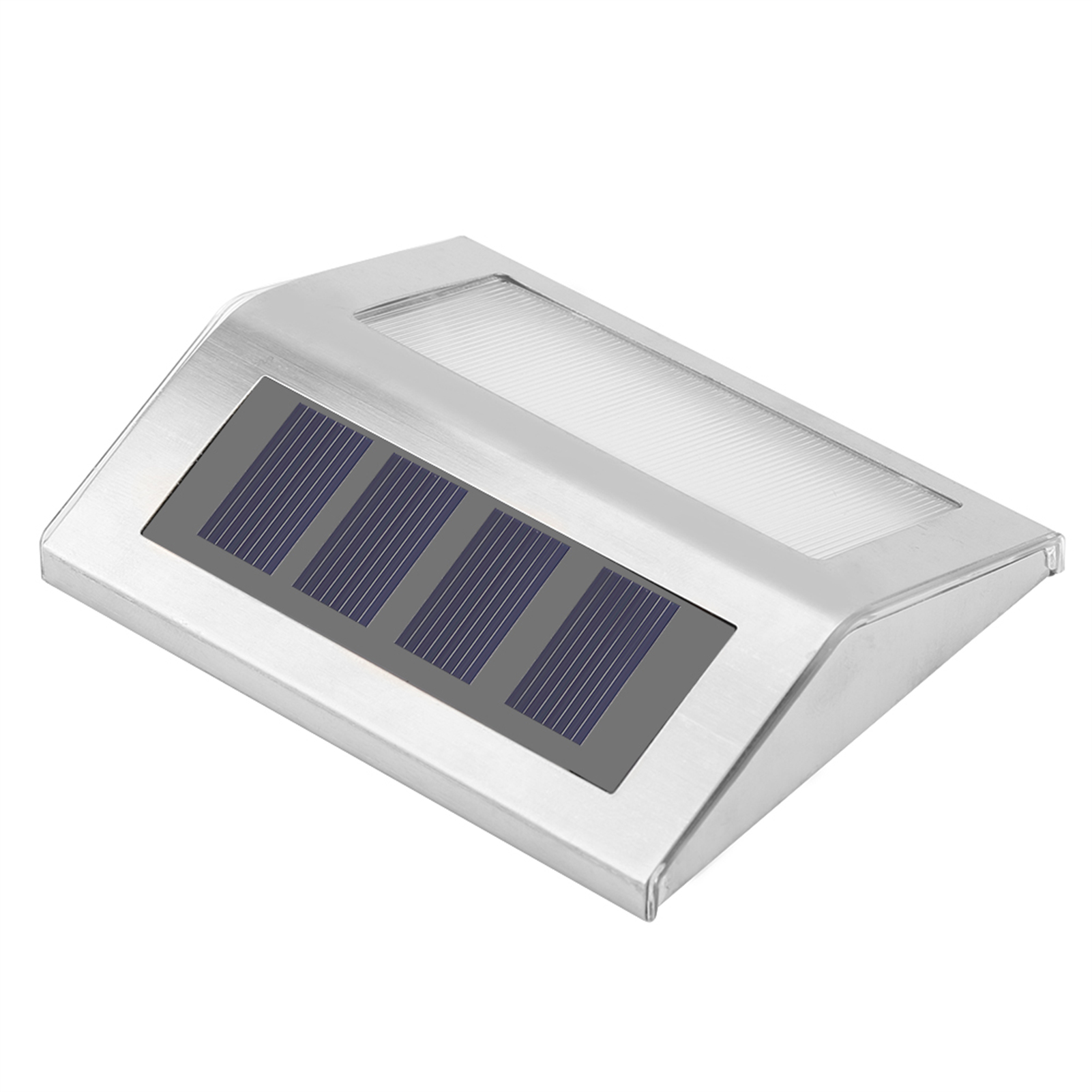 Edelstahl 3-led Solar-wandleuchte, Wasserdicht, Für Gehwege Und Landschaftsbeleuchtung (weißes Licht)