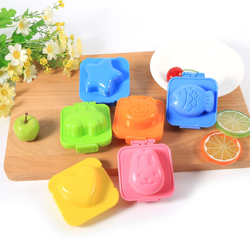 6-teiliges Set Cartoon-eier, Niedliche Eierform, Kochform, Diy-werkzeuge, Küchen-bento-zubehör Für Kinder