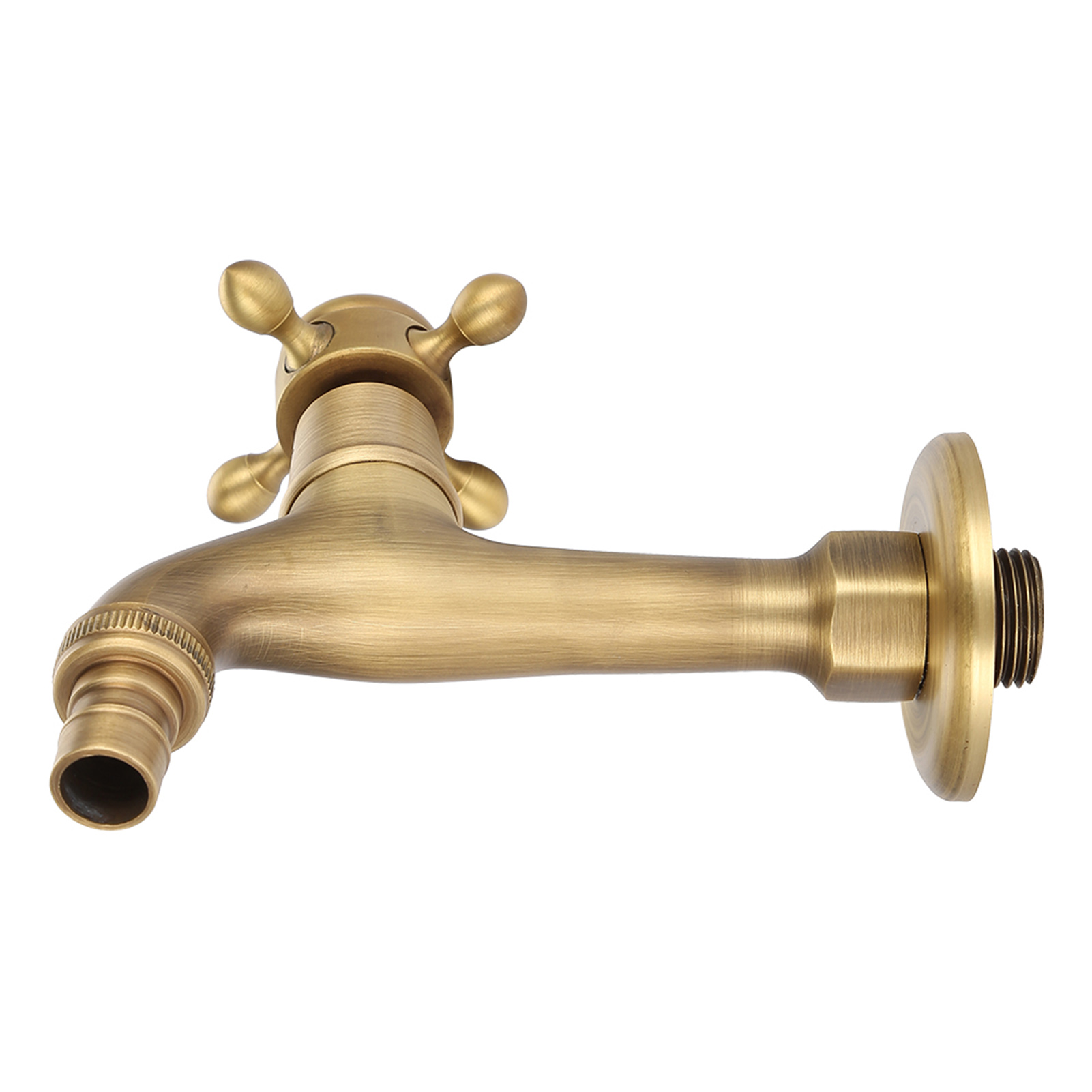 Vintage Einhebel-wasserhahn Aus Massivem Messing Für Waschmaschinen, Wandmontage (lang)