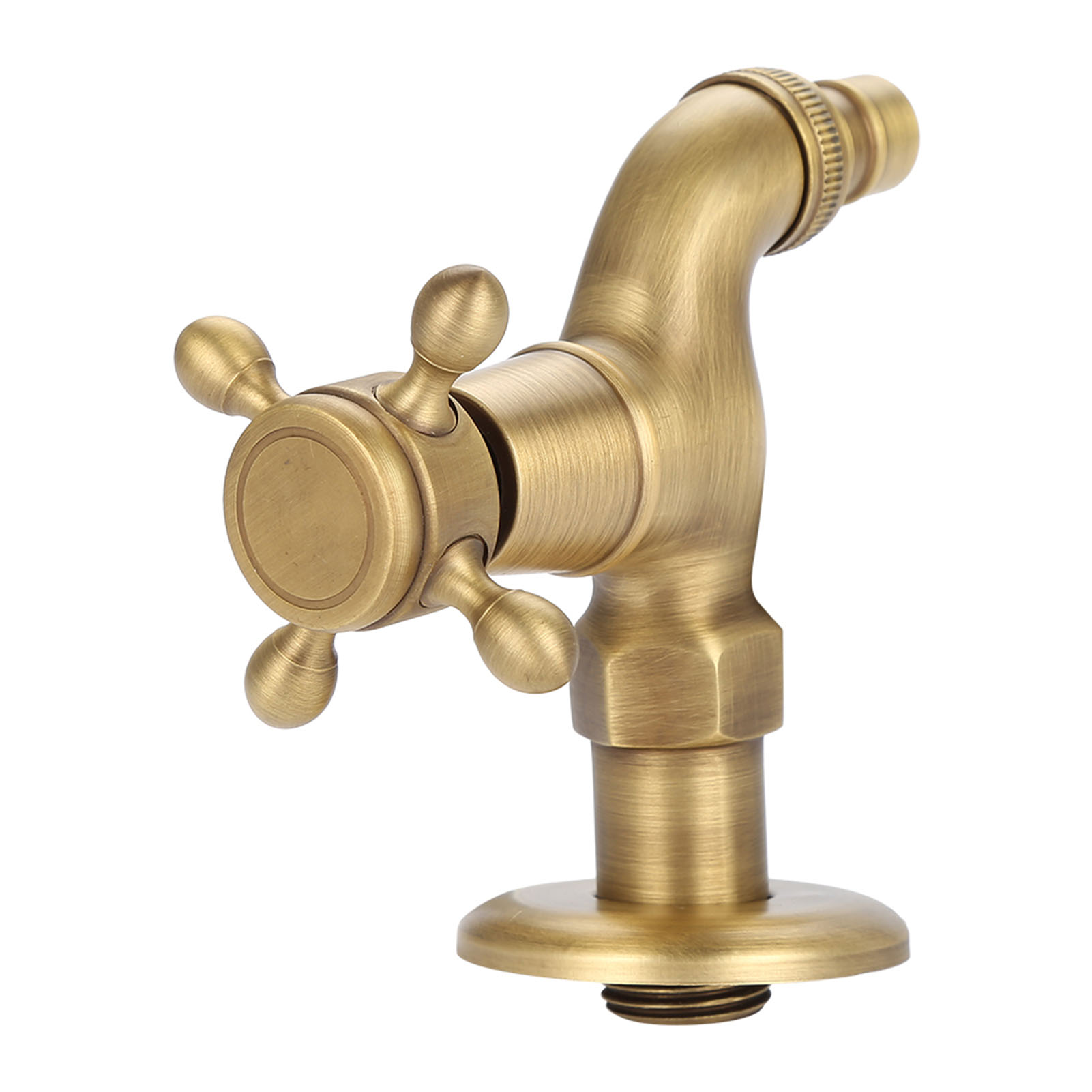 Vintage Einhebel-wasserhahn Aus Massivem Messing Für Waschmaschinen, Wandmontage (kurz)