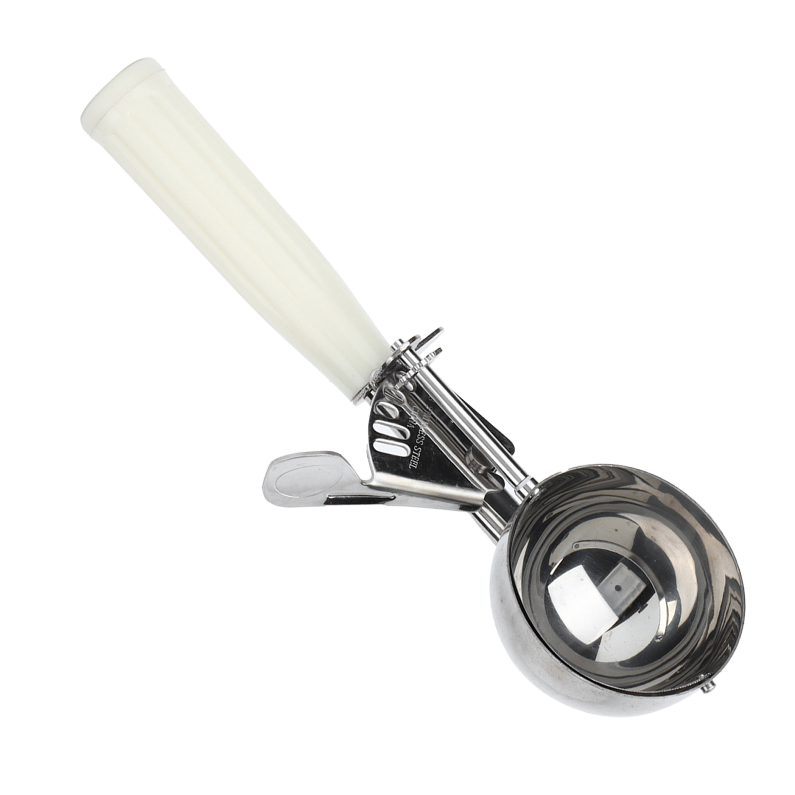 Multifunktionaler Eisportionierer Aus Edelstahl, 6,7 Cm Durchmesser, Beiger Griff