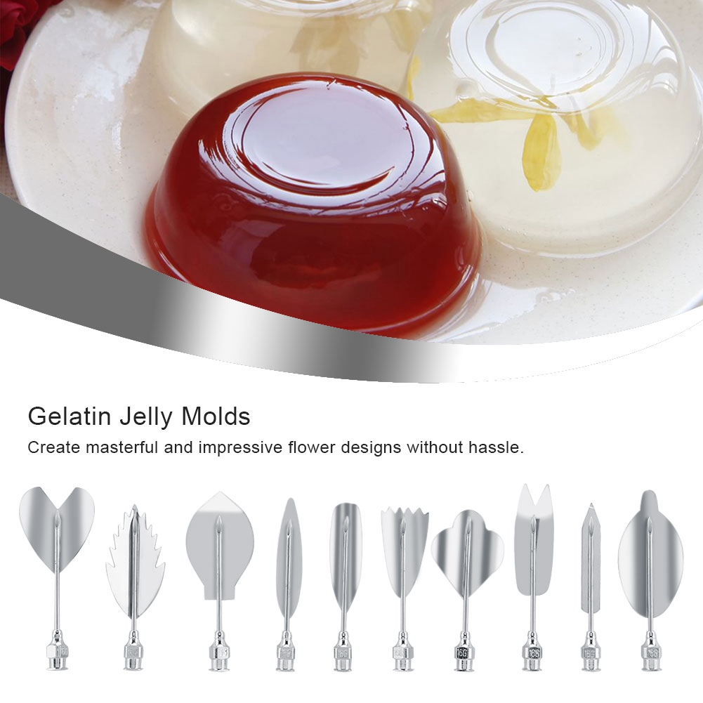 3d-gelatine-formen Aus Edelstahl, Diy-puddingkunst-nadelspritze, Tortendekorationswerkzeug (m)
