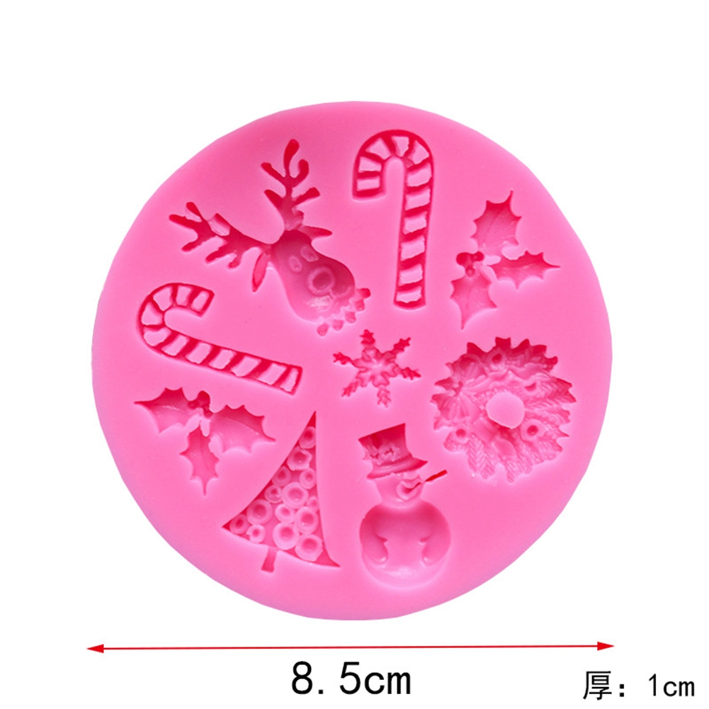 Weihnachtliche Silikon-backform Zum Selbermachen, Mehrfache Dekorative Kuchen-, Fondant- Und Schokoladenform (nr. 18)