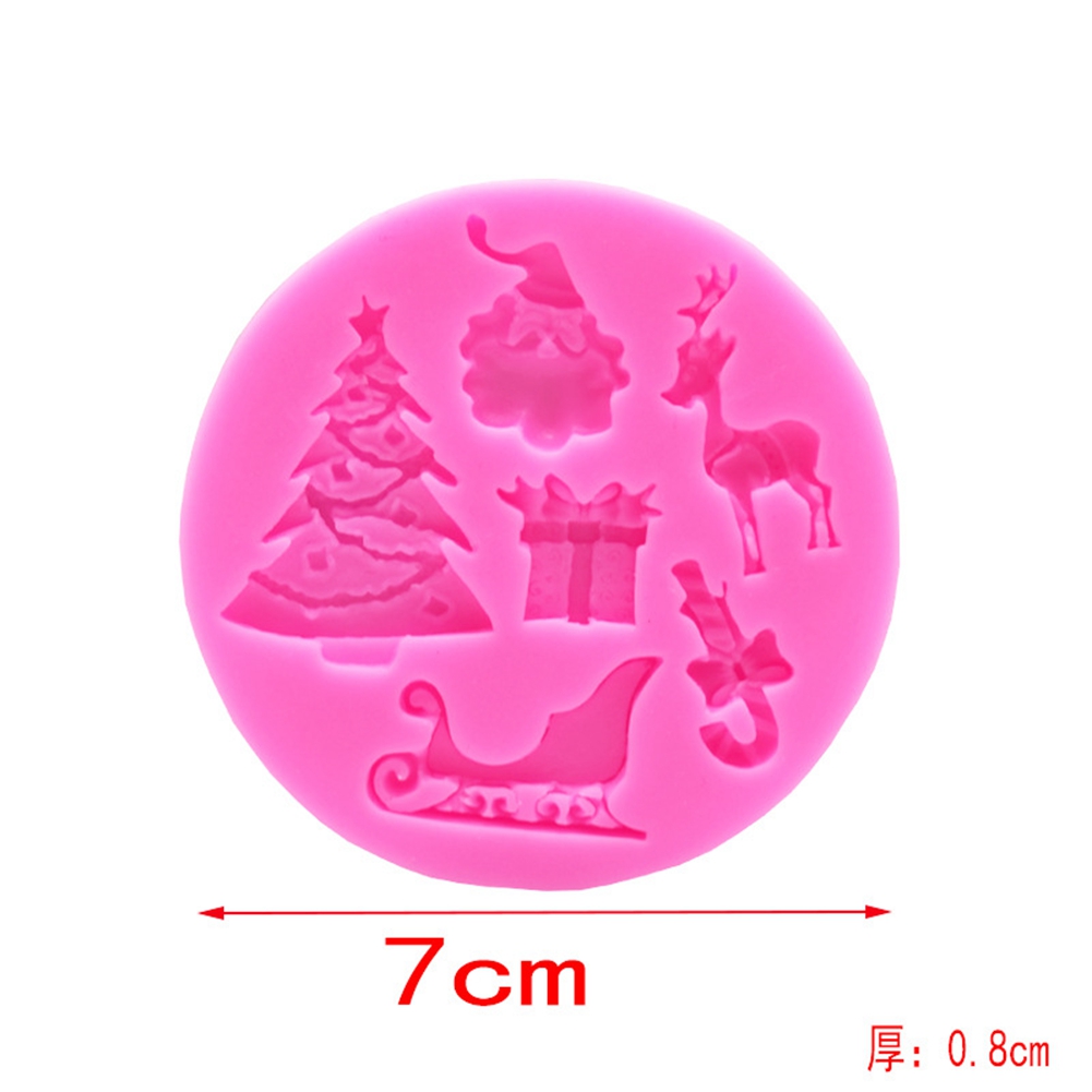 Weihnachtliche Silikon-backform Zum Selbermachen, Mehrfache Dekorative Kuchen-, Fondant- Und Schokoladenform (17)