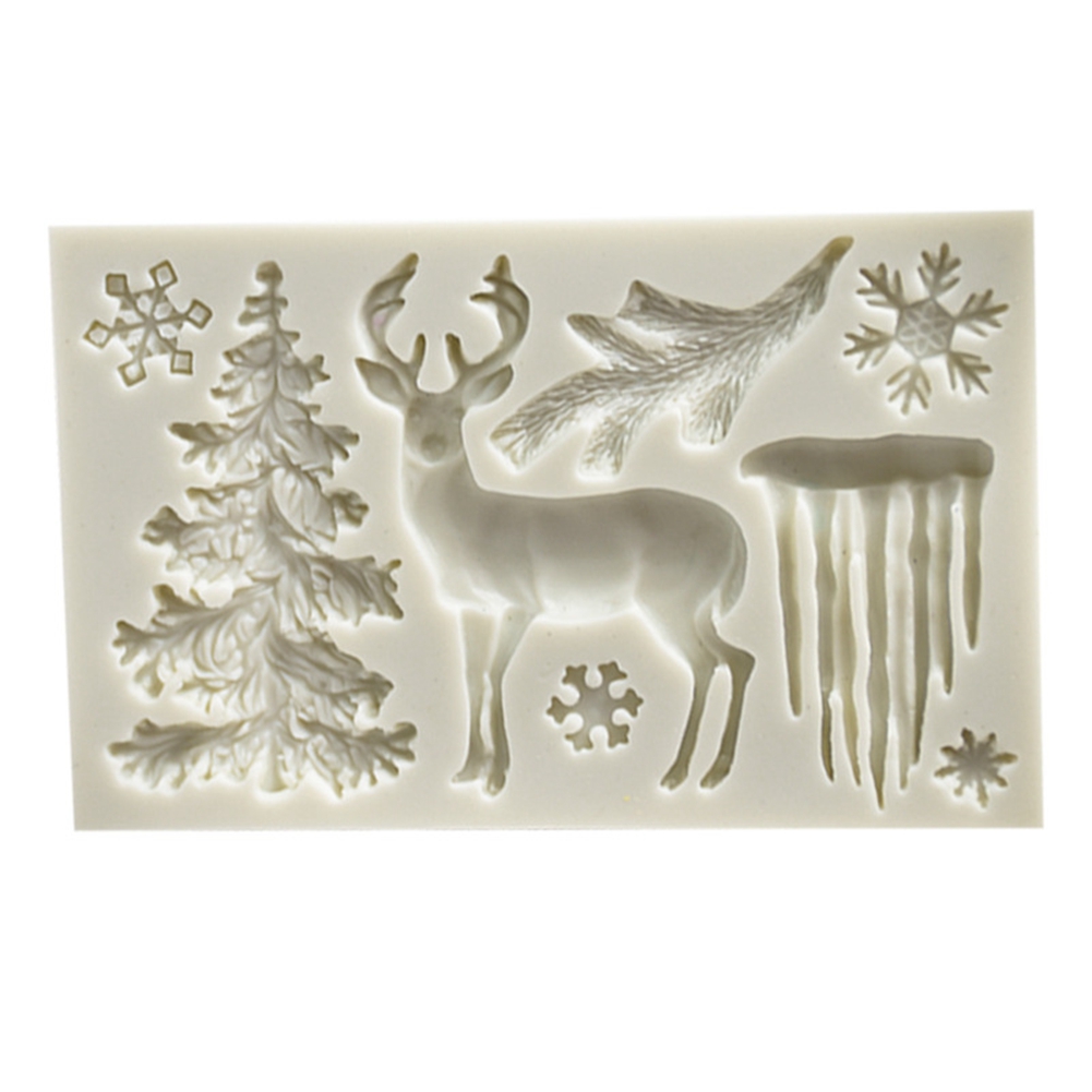 Weihnachtliche Silikon-backform Zum Selbermachen, Mehrfache Dekorative Kuchen-, Fondant- Und Schokoladenform (24)