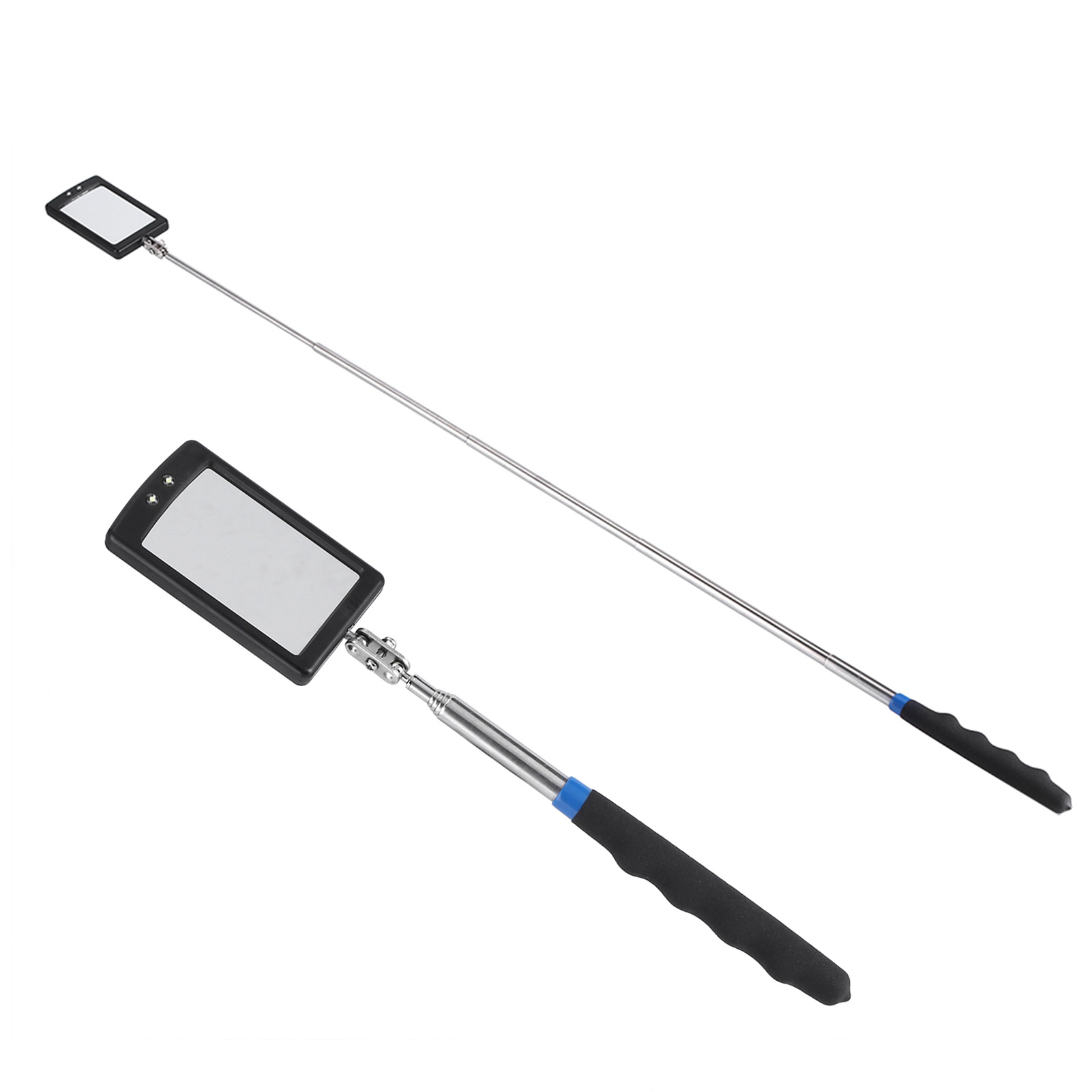 Teleskopierbarer, Led-beleuchteter, Flexibler Und Verstellbarer Inspektionsspiegel Mit 360°-schwenkfunktion Und Ausziehfunktion