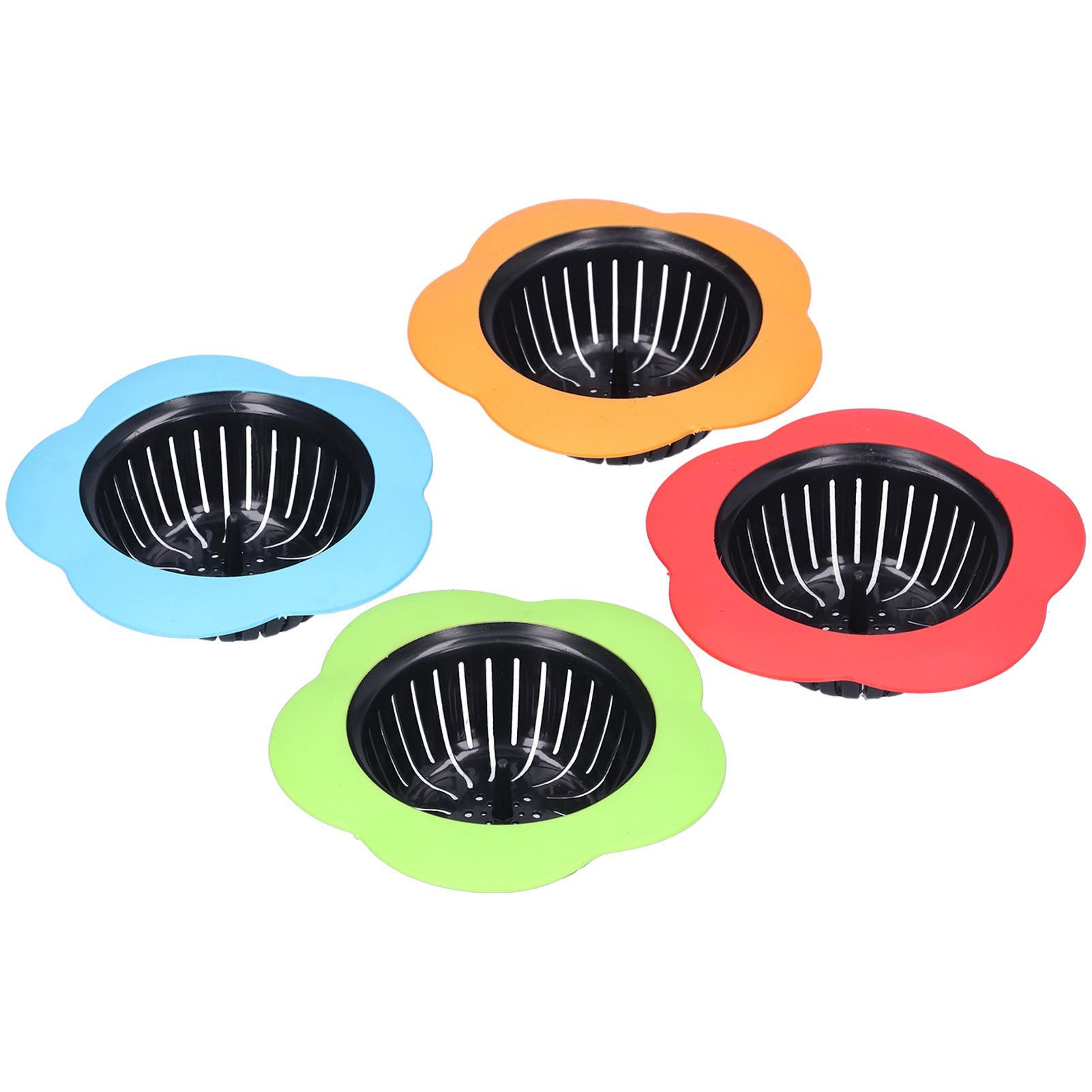 4er-set Haarfänger Für Waschbecken- Und Duschabflussfilter, Geeignet Für Badezimmer, Waschküche, Badewanne Und Küche