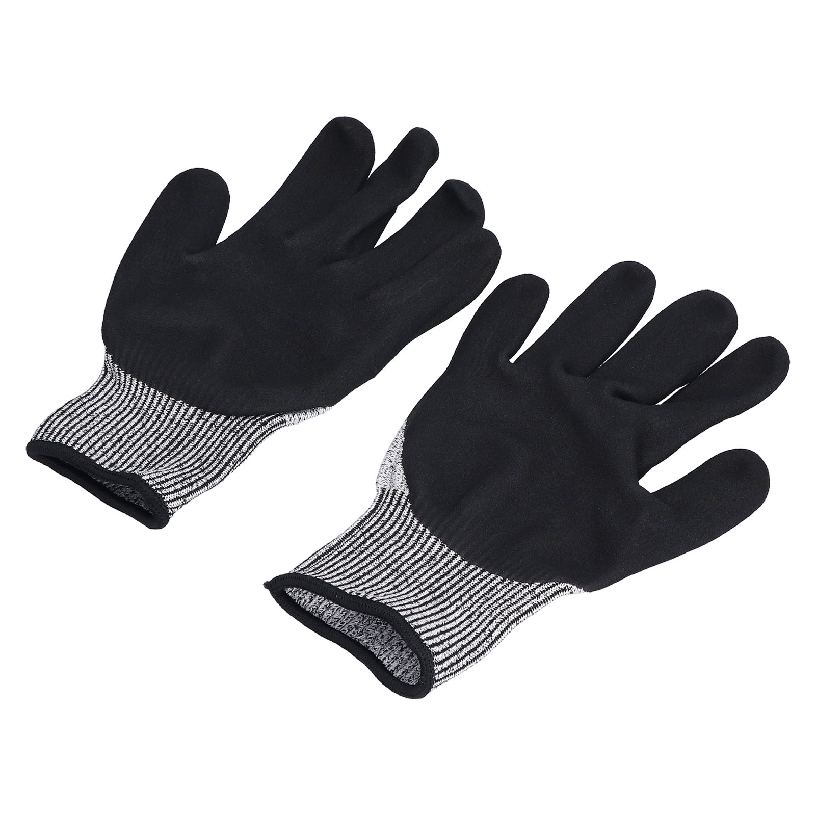 Bauhandschuhe, Schnittschutz Stufe 5, Gummiert, Mattiert, Rutschfest, Abriebfest, Multifunktional