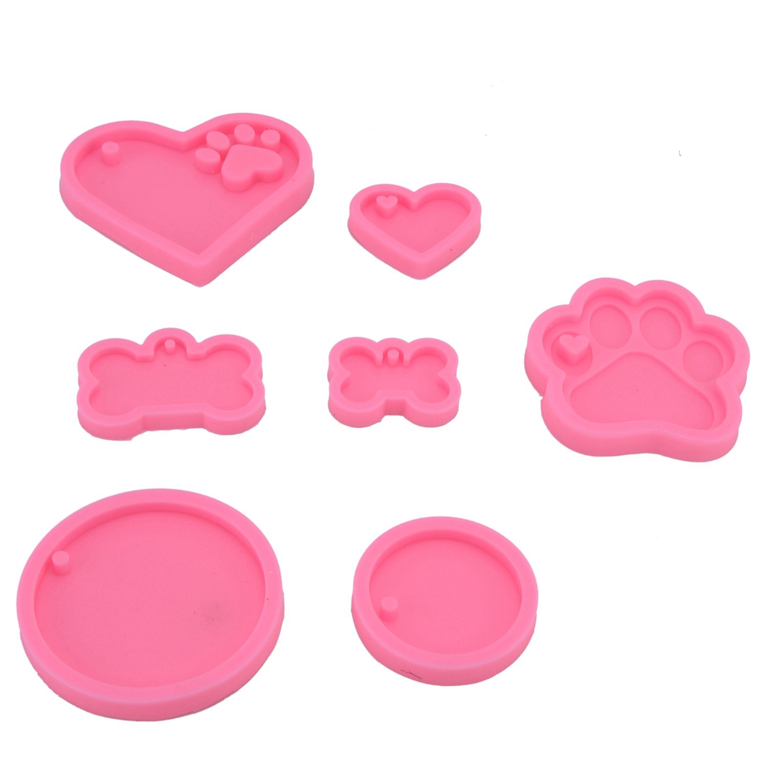 7-teiliges Silikon-schokoladenform-set, Diy-fondantform, Backwerkzeug Für Die Bäckerei