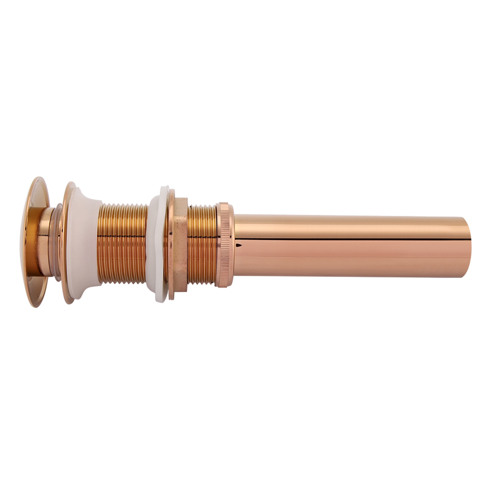 G1 1/4" Messing-waschbecken-ablaufgarnitur Ohne Überlauf (roségold)