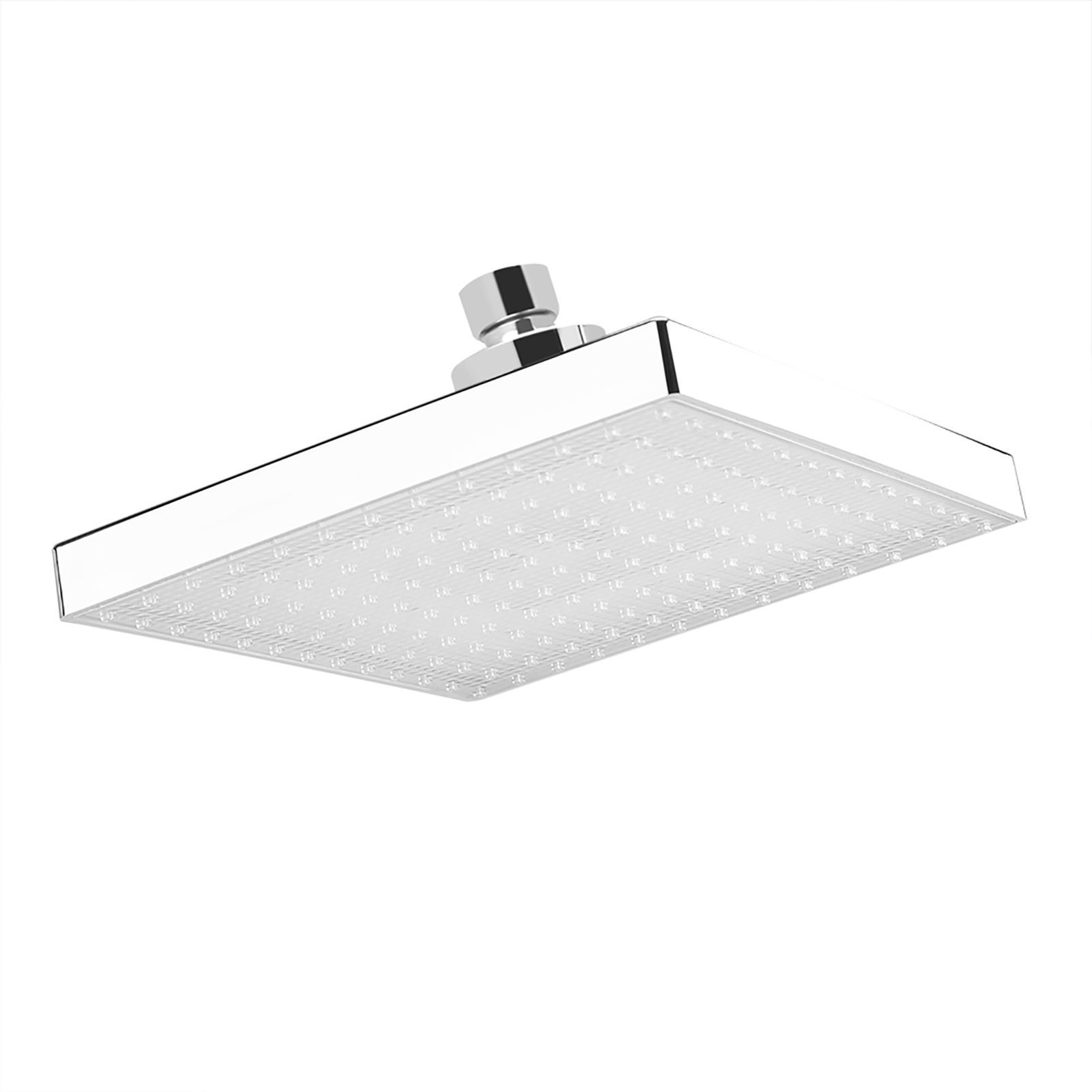 Zoll (20 Cm) Quadratischer Led-regenduschkopf Mit Verchromter Front Und 7 Wechselnden Farben Für Romantisches Licht Zu Hause