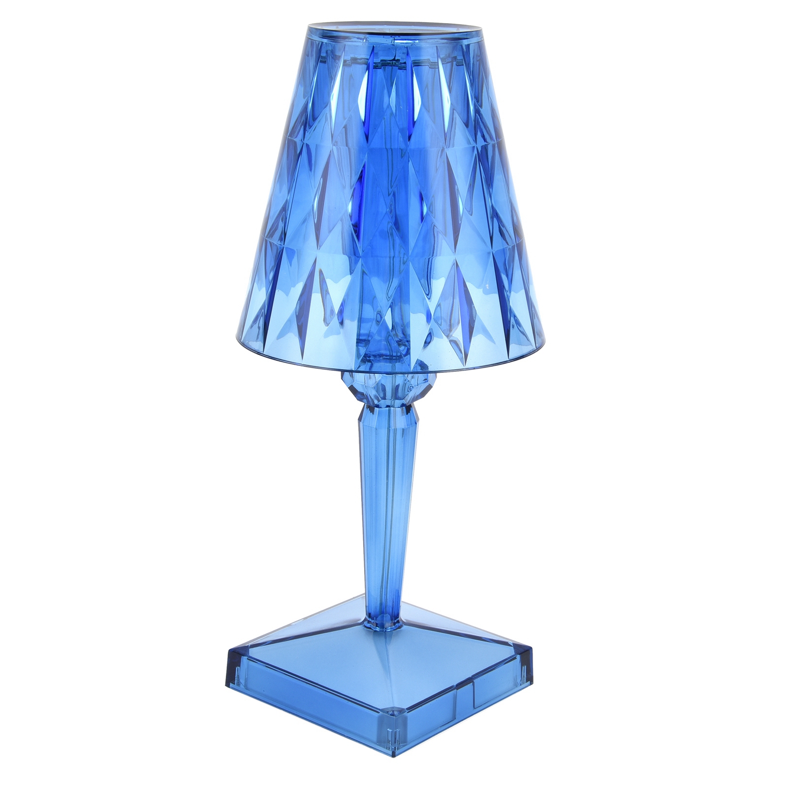 Led-kristall-tischleuchte, Transparentes Prisma, Dimmbar, Usb-ladefunktion, Innenbeleuchtung, Blau
