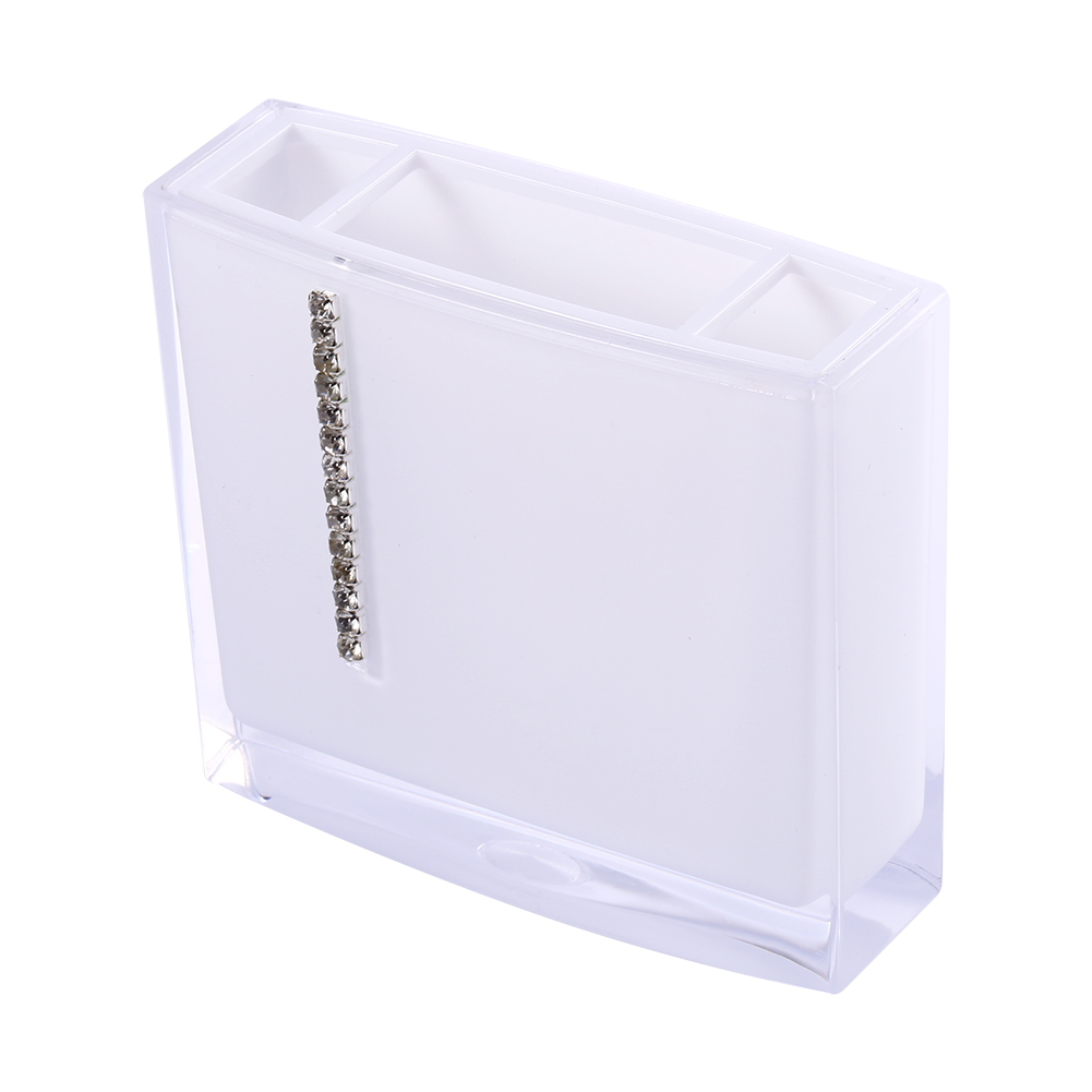 5-teiliges Acryl-badezimmer-accessoire-set: Badewannenbecher, Zahnbürstenhalter, Seifenschale