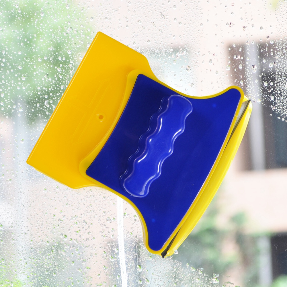 Quadratischer, Doppelseitiger Magnetischer Glasreiniger Mit 2 Reinigungspads Für Fenster