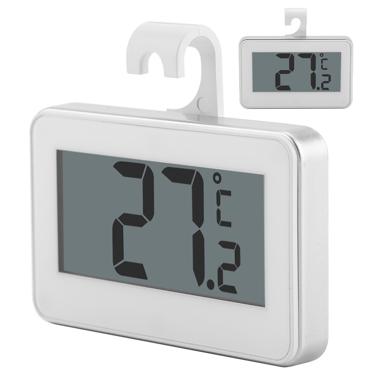 Großes Digitales Lcd-thermometer Für Kühlschrank Und Gefrierschrank Mit Verstellbarem Ständer Und Magnet