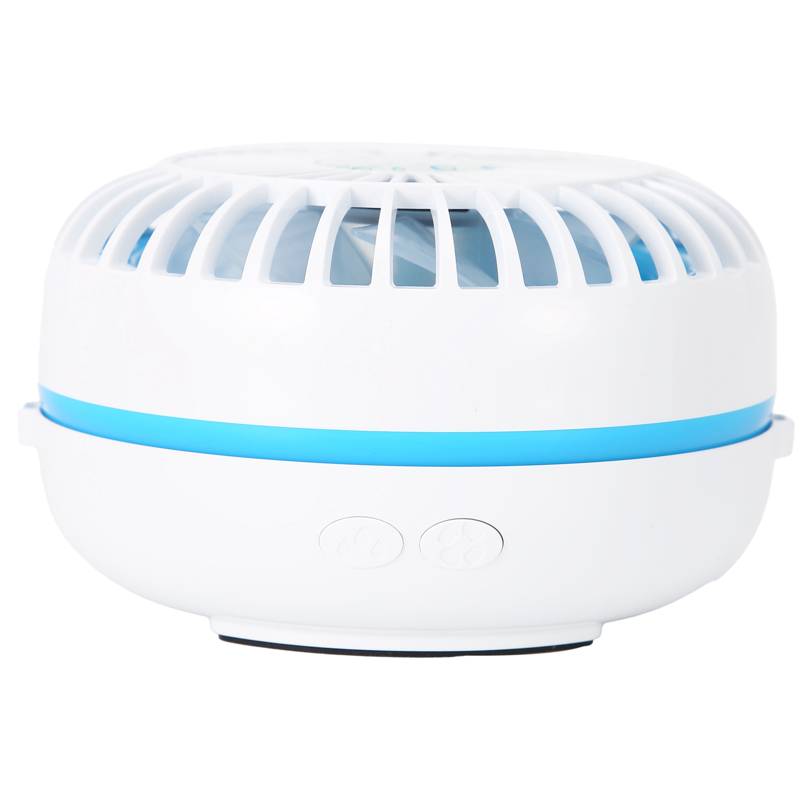 Multifunktionaler Faltventilator, Tragbarer Usb-lade-schminkspiegel, Luftbefeuchter, Tischventilator, Blau